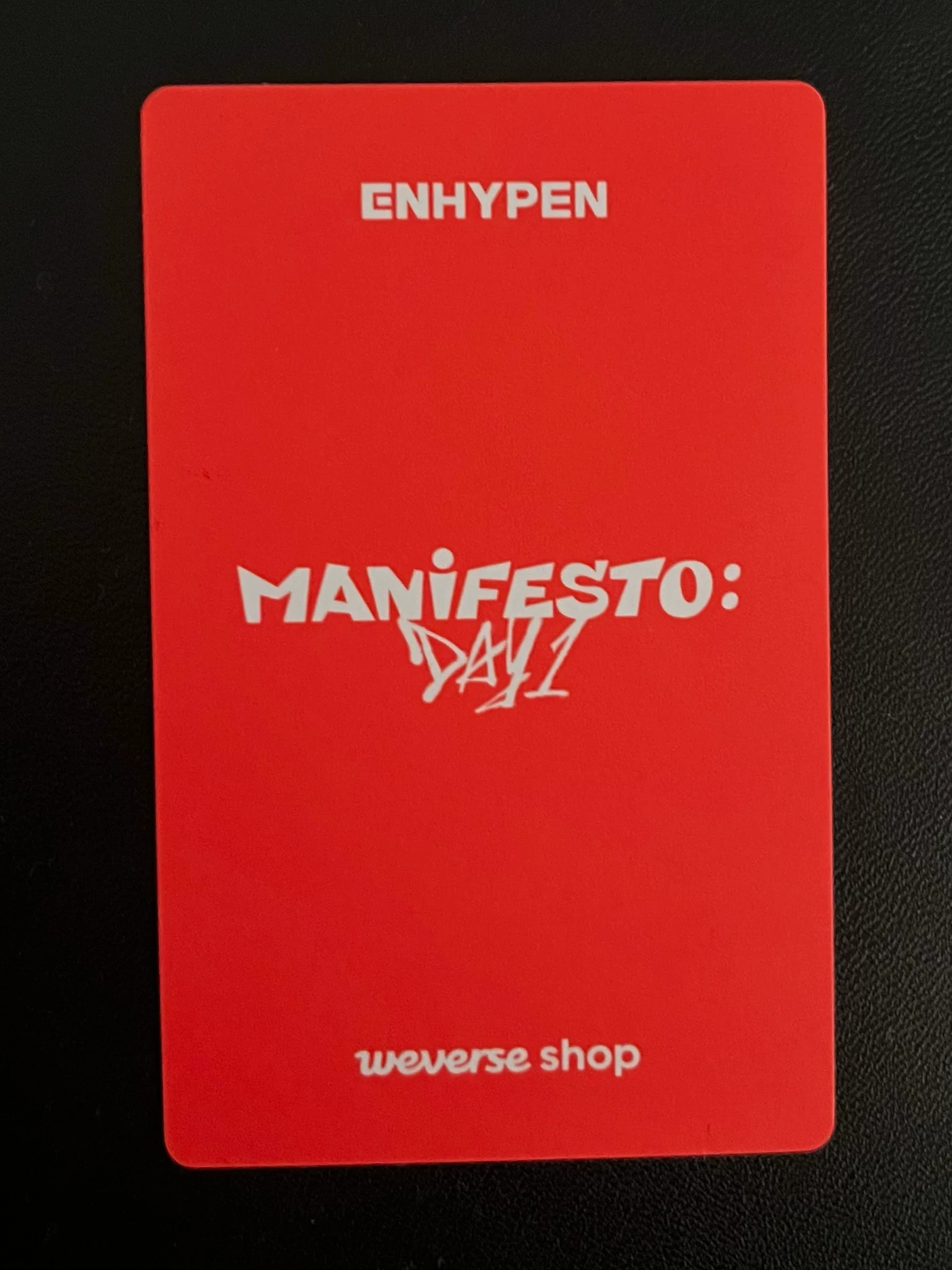 ENHYPEN Sunghoon ENHYPEN - Sunghoon - MANIFESTO: DAY 1 Album pob (pre-order benefit) weverse global shop (wvg) listing photo 2