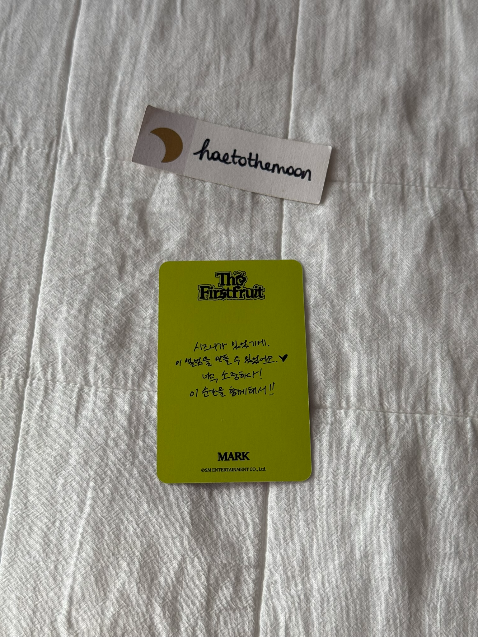 Mark Lee Mark Mark Lee - Mark - The Firstfruit Album trading card merch photocard concept card listing photo 2