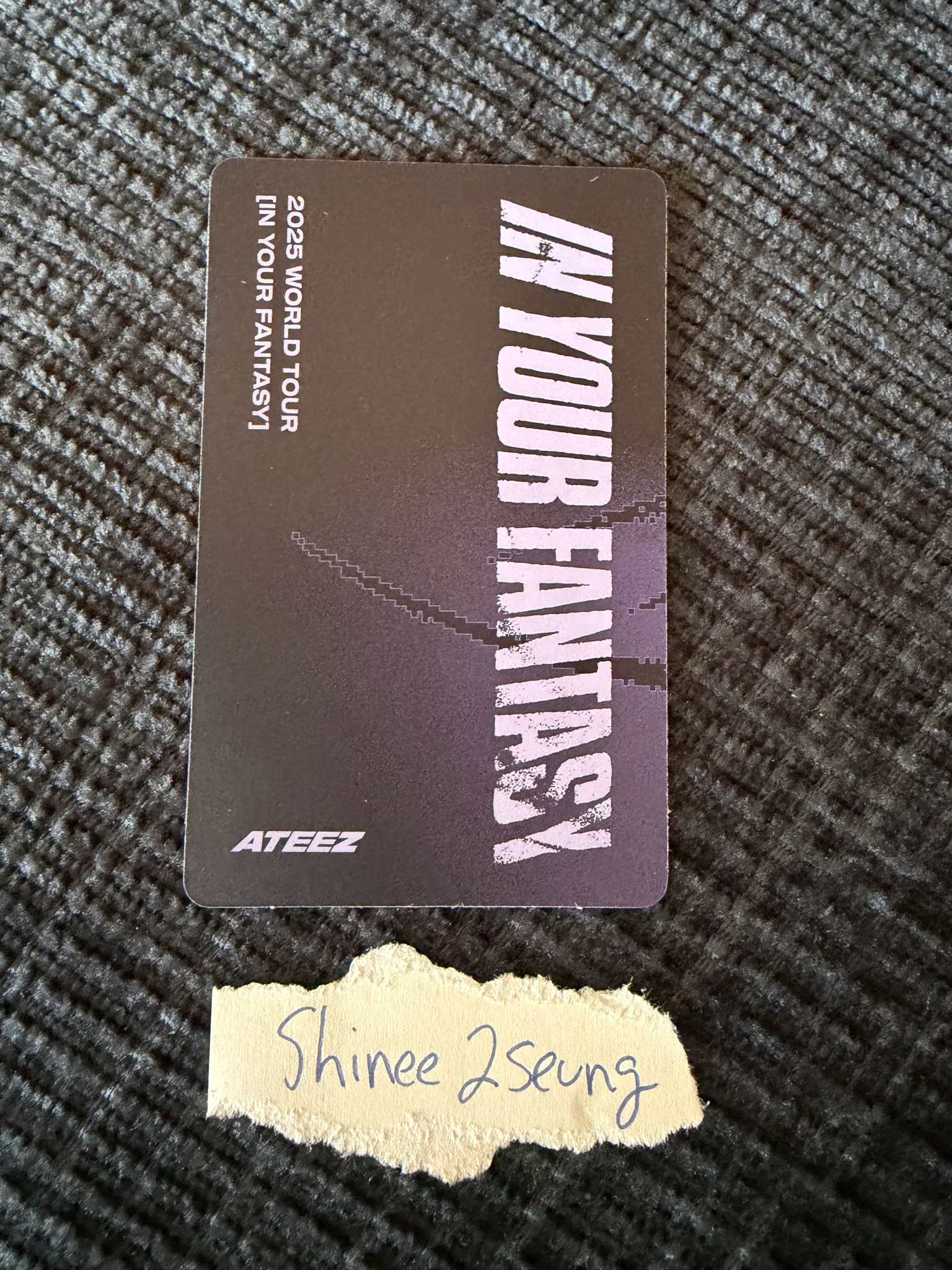 ATEEZ Jongho ATEEZ - Jongho - In Your Fantasy 2025 World Tour Event trading card version 1 listing photo 2