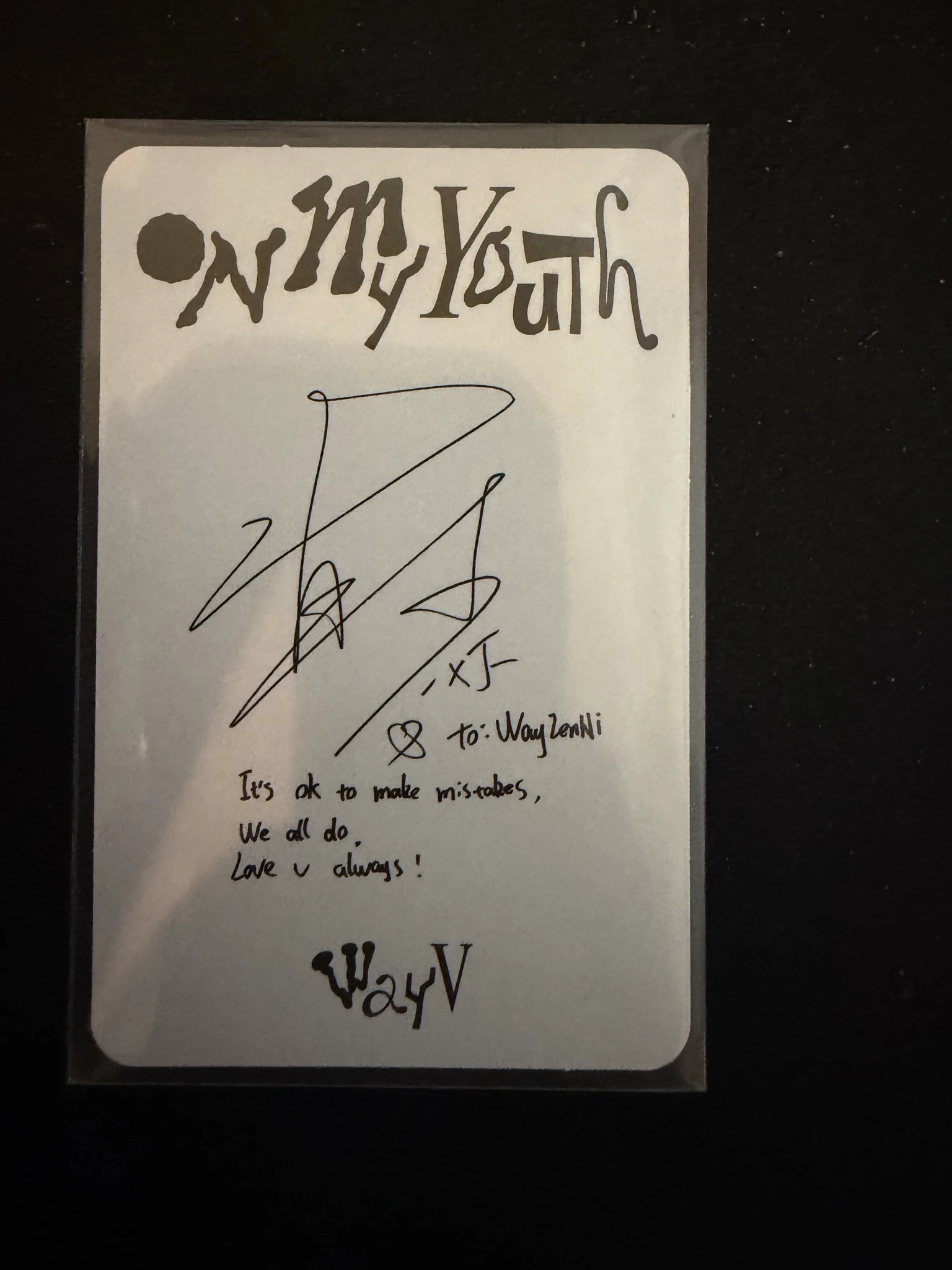 WayV Xiaojun WayV - Xiaojun - On My Youth Album smini version listing photo 2