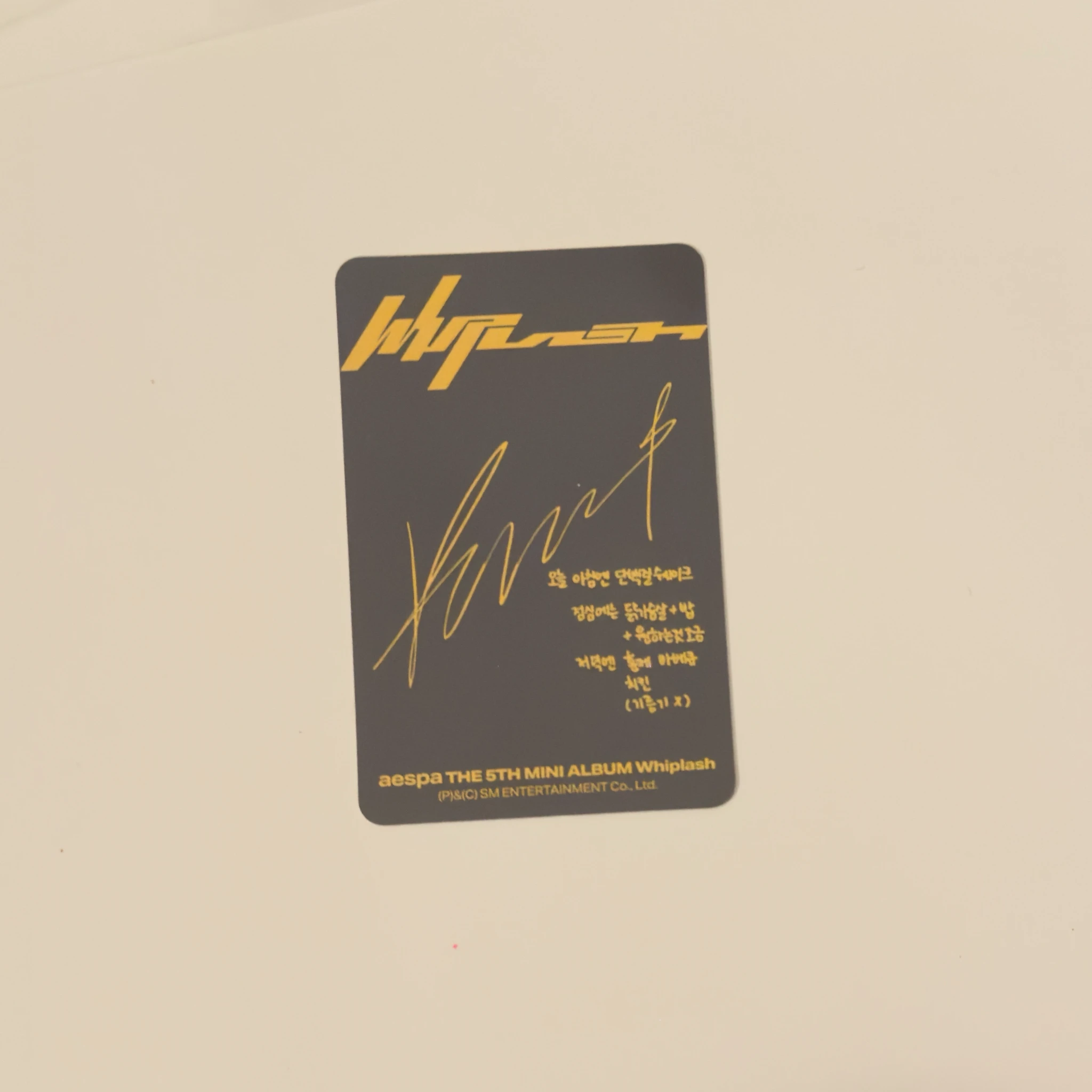 aespa Karina aespa - Karina - Whiplash Album album photocard smini version FPO listing photo 2