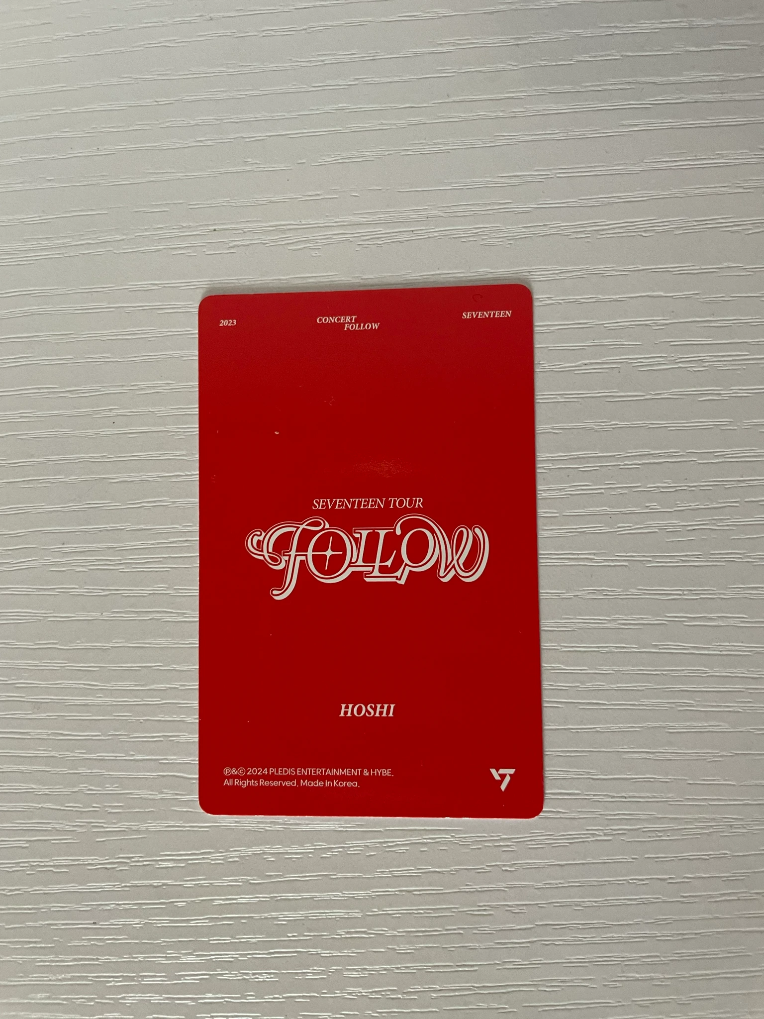 SEVENTEEN Hoshi SEVENTEEN - Hoshi - Follow Tour Event digicode version seoul listing photo 2