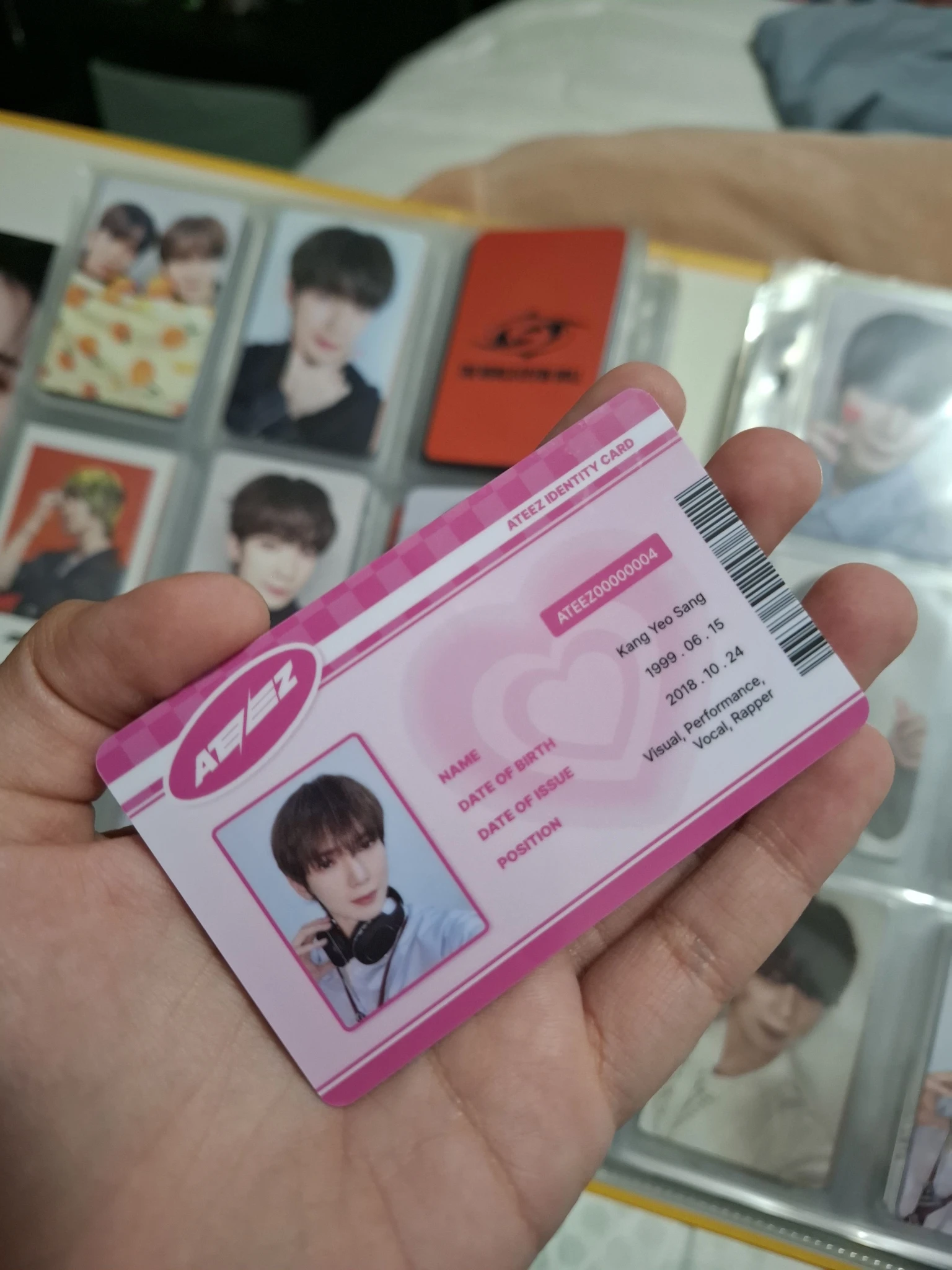 ATEEZ Yeosang ATEEZ - Yeosang - THE WORLD EP.FIN: WILL Album minirecord shop pvc card id card round 2 lucky draw listing photo 2