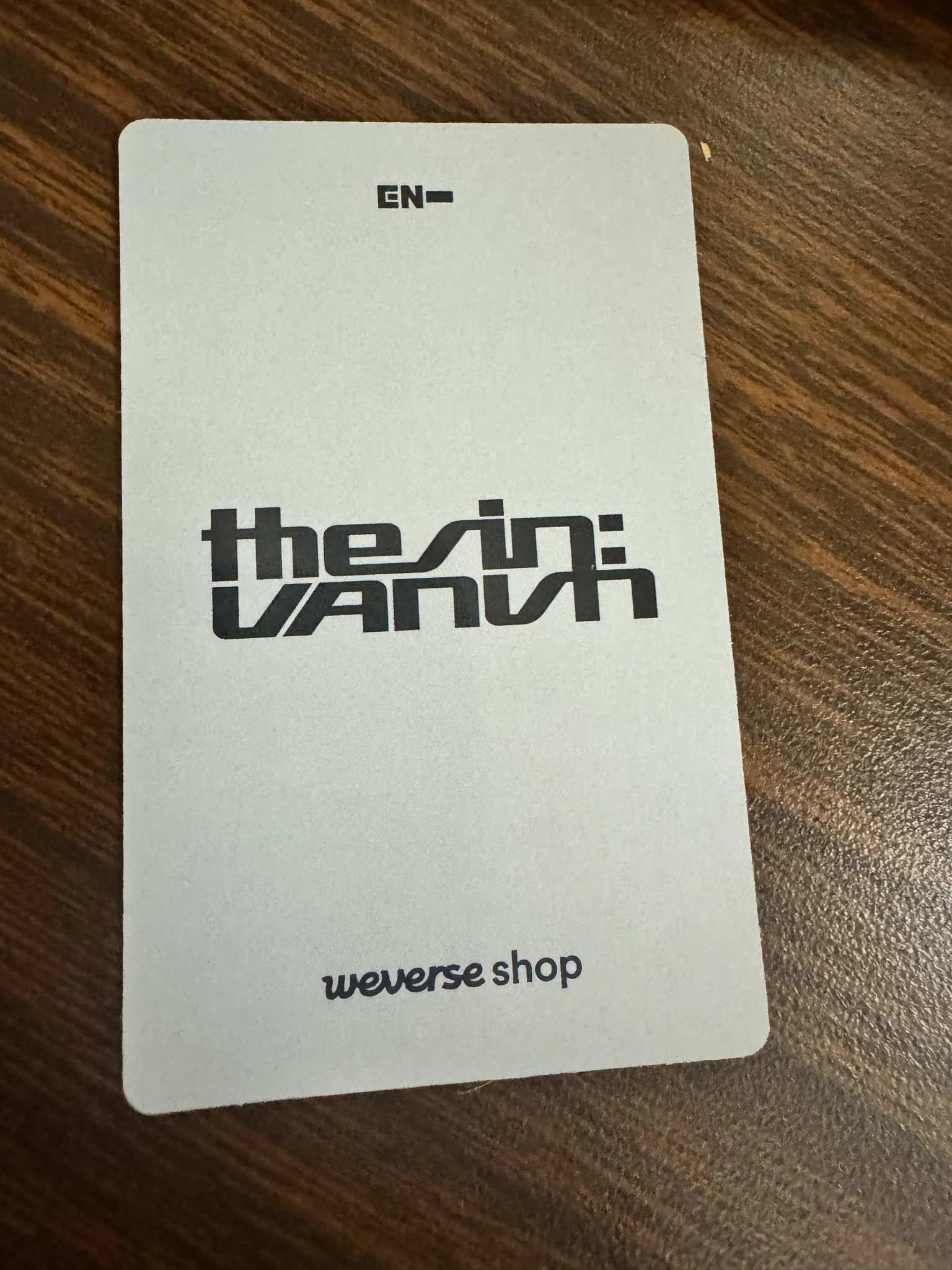 ENHYPEN Sunoo ENHYPEN - Sunoo - THE SIN: VANISH Album pob (pre-order benefit) weverse global shop (wvg) fugitives version listing photo 2
