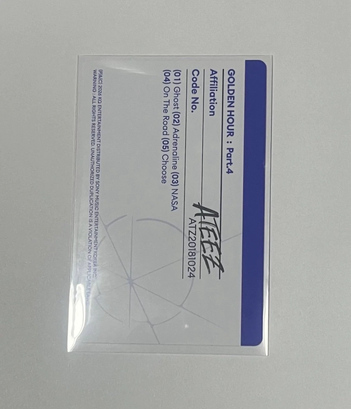 ATEEZ Wooyoung ATEEZ - Wooyoung - Golden Hour : Part.4 Album album photocard A version version 2 listing photo 2