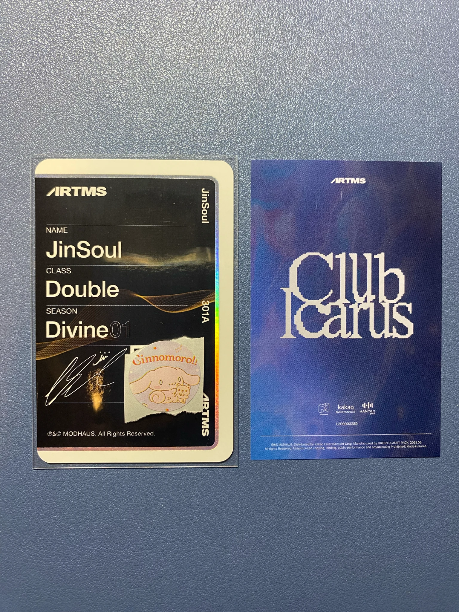 ARTMS JinSoul ARTMS - JinSoul - Club Icarus Album album photocard objekt music album listing photo 2