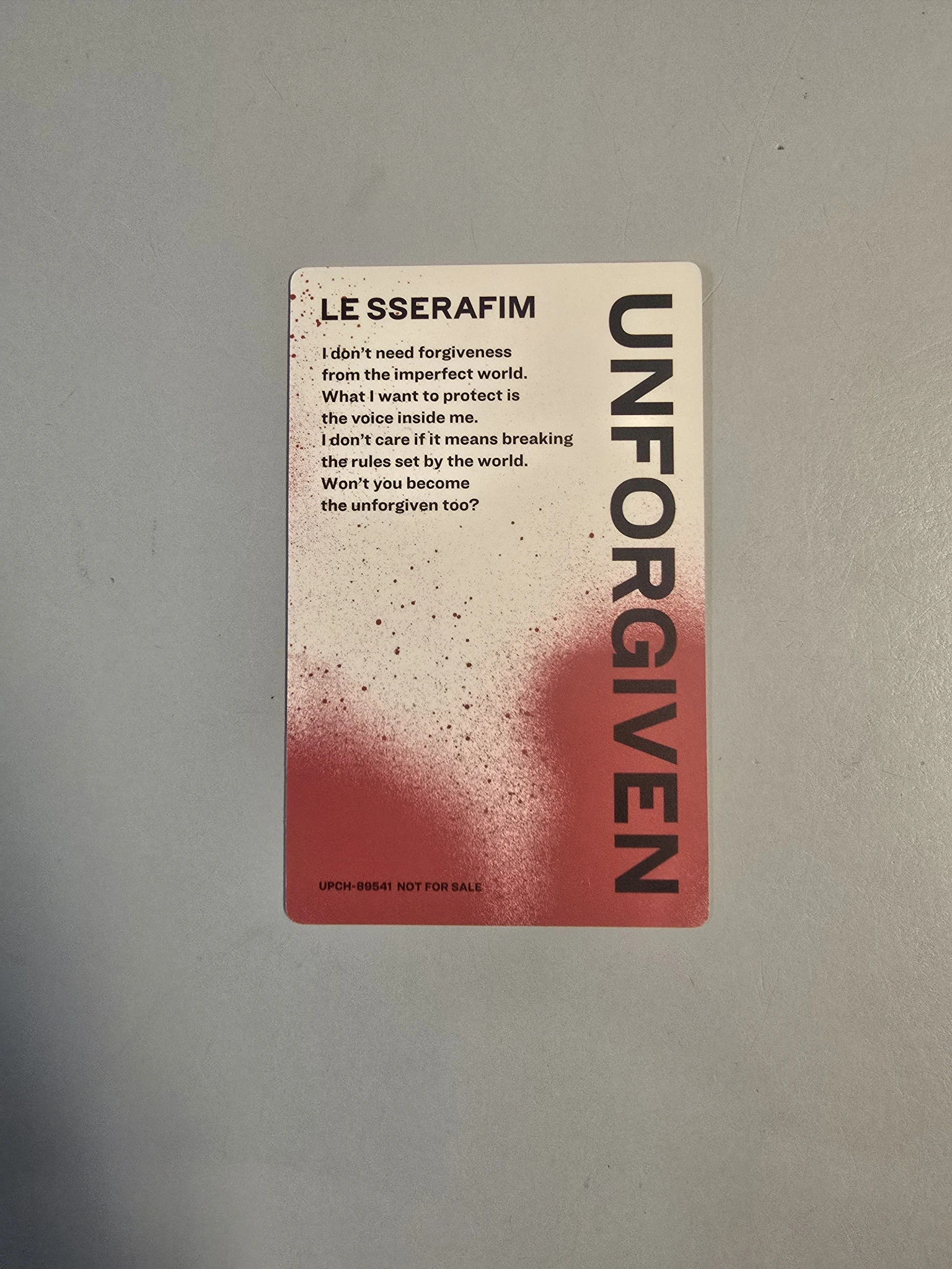 LE SSERAFIM Kazuha LE SSERAFIM - Kazuha - UNFORGIVEN (Japanese Ver) Album standard version listing photo 2