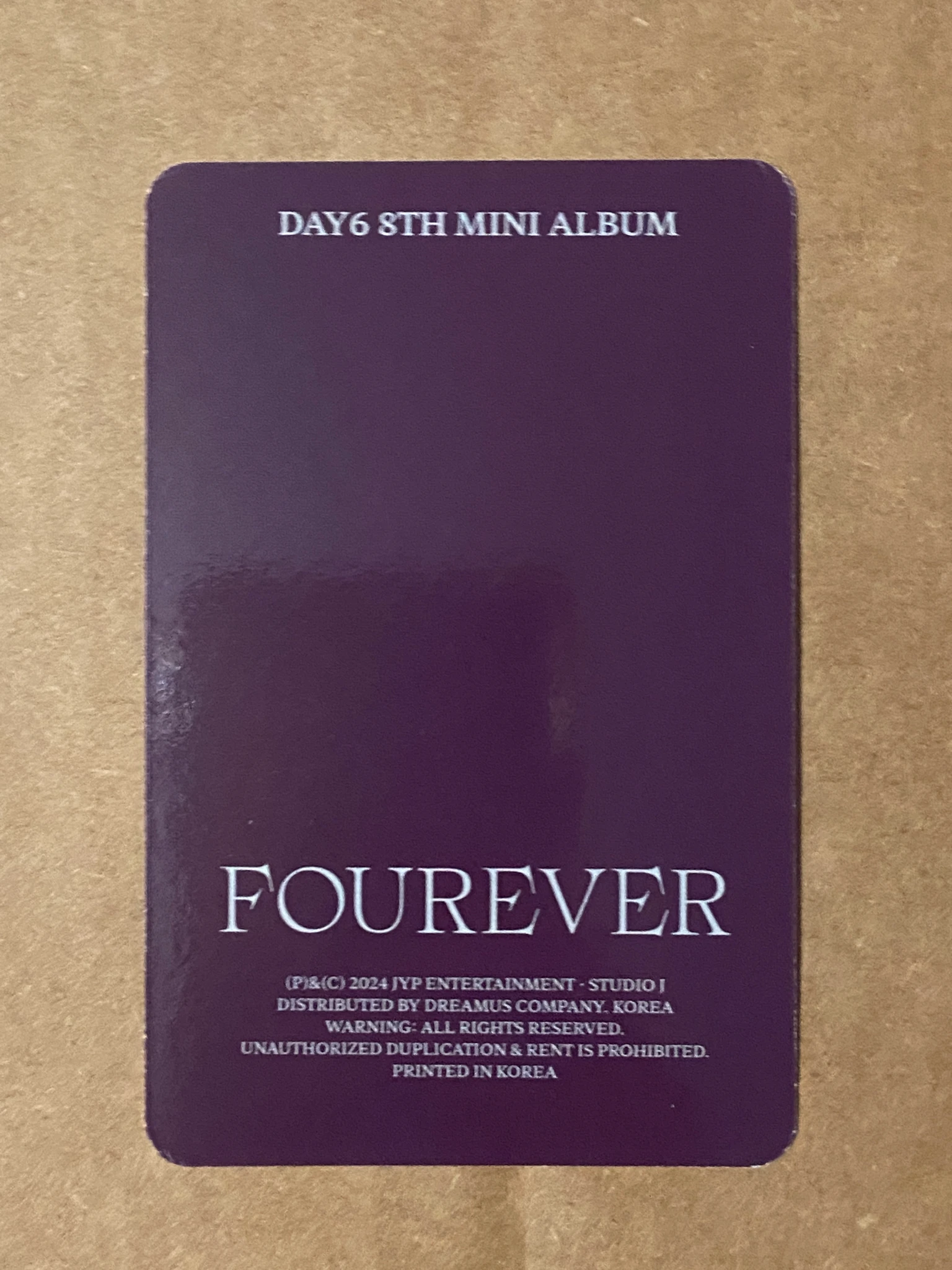 DAY6 Wonpil DAY6 - Wonpil - Fourever Album album photocard platform version nemo version black version listing photo 2