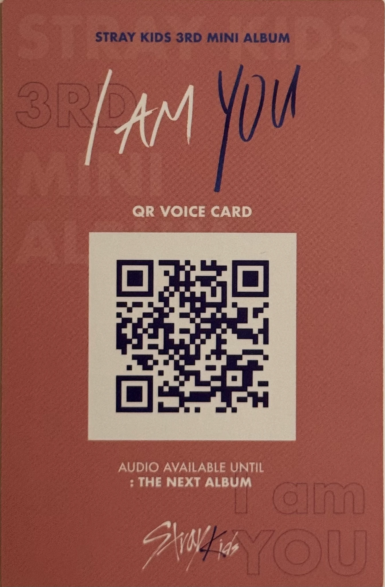 Stray Kids Hyunjin Stray Kids - Hyunjin - I am YOU Album C version album photocard printed signed listing photo 2