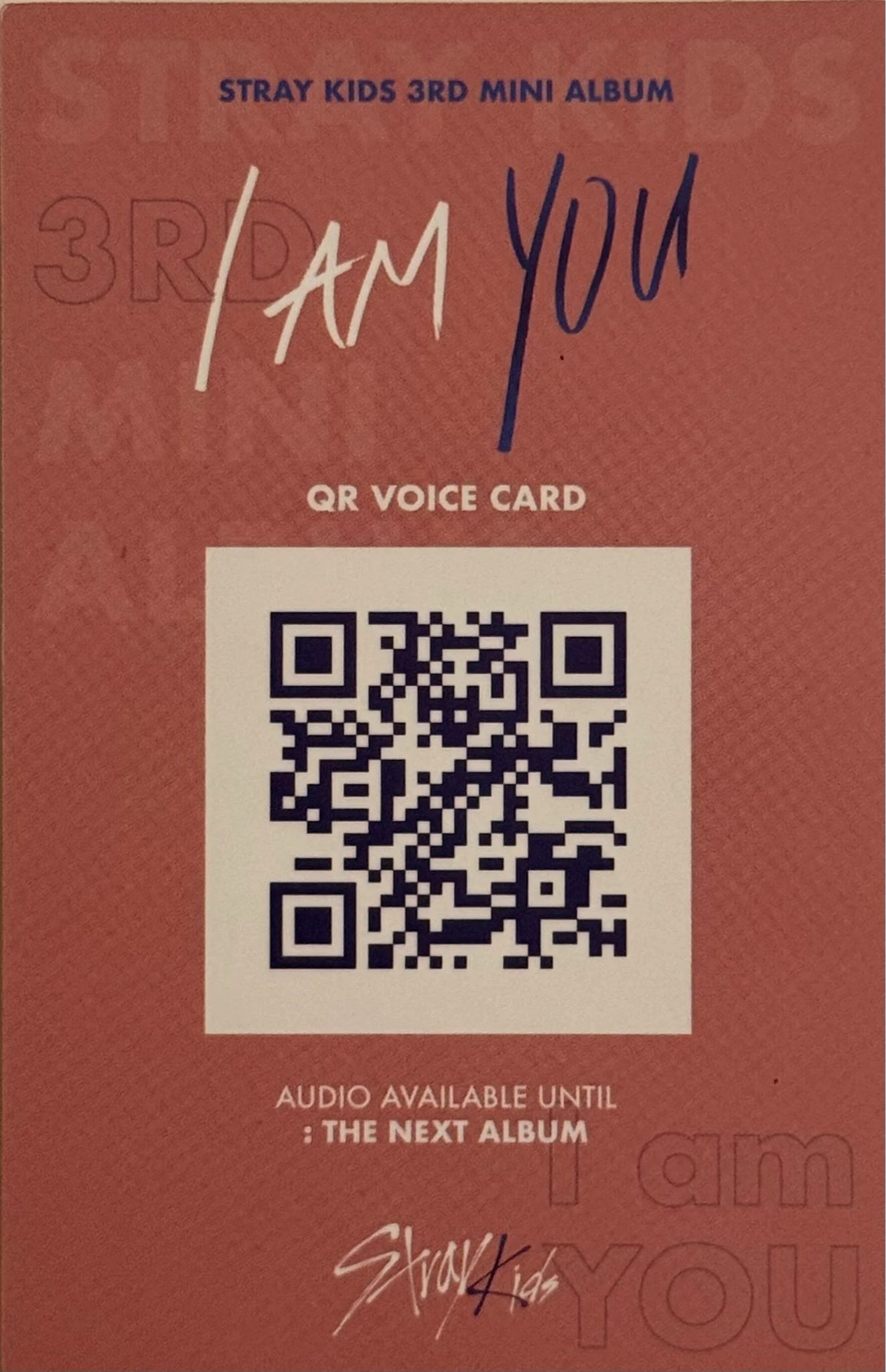 Stray Kids Hyunjin Stray Kids - Hyunjin - I am YOU Album album photocard handwriting ver. listing photo 2