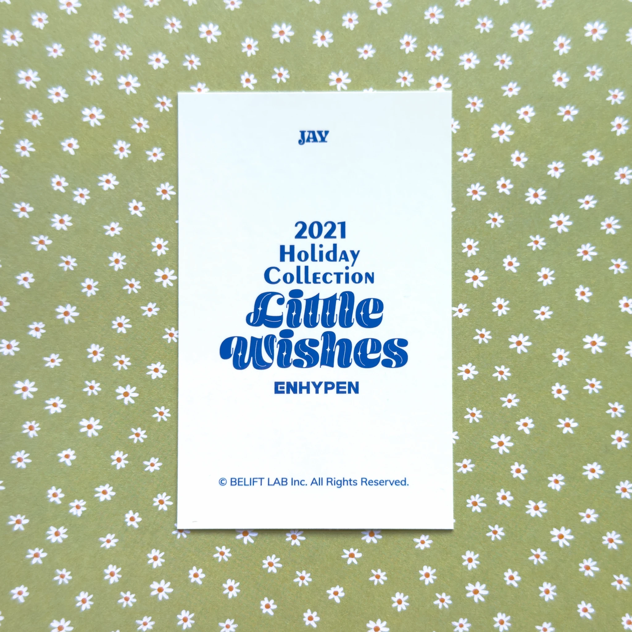 ENHYPEN Jay ENHYPEN - 2021 Holiday Collection Little Wishes Event merch photocard cardigan listing photo 2