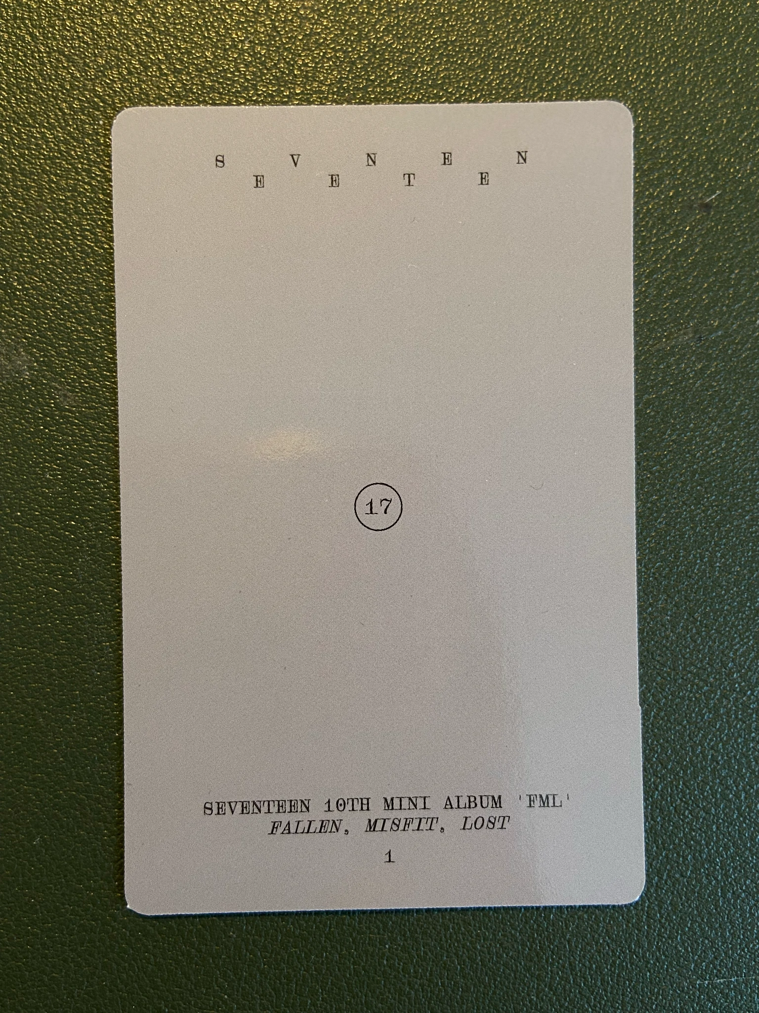 SEVENTEEN Jun SEVENTEEN - Jun - FML Album album photocard fallen misfit lost version listing photo 2
