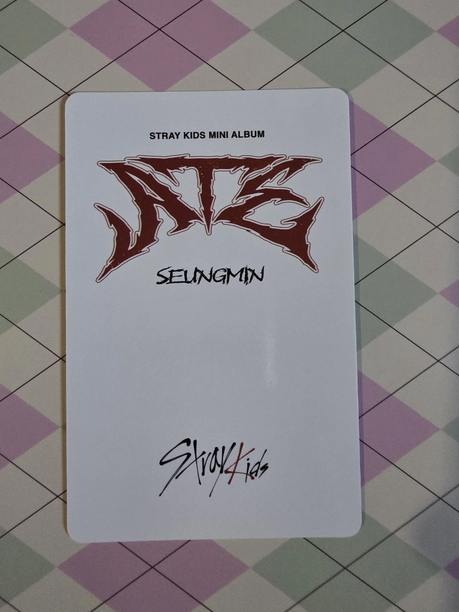 Stray Kids Seungmin Stray Kids - Seungmin - ATE Album album photocard nemo version B version listing photo 2