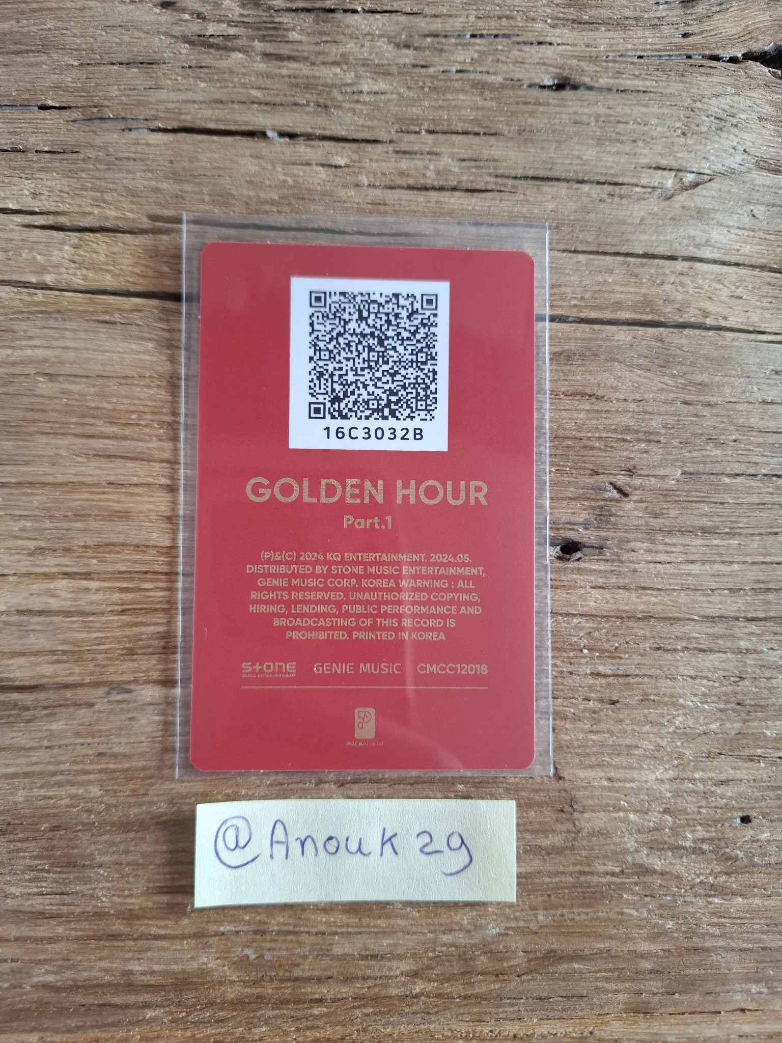 ATEEZ Yunho ATEEZ - Yunho - Golden Hour : Part.1 Album poca album qr card listing photo 2