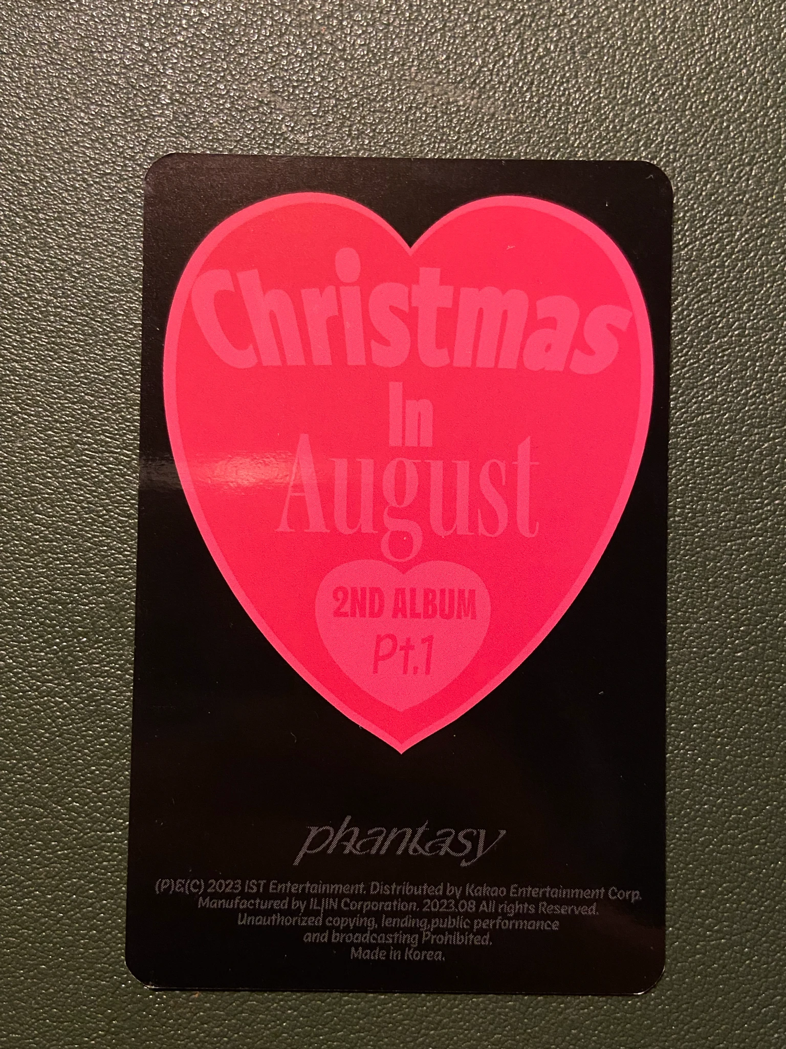 THE BOYZ Hyunjae THE BOYZ - Hyunjae - Phantasy Pt. 1: Christmas in August Album holiday version album photocard listing photo 2