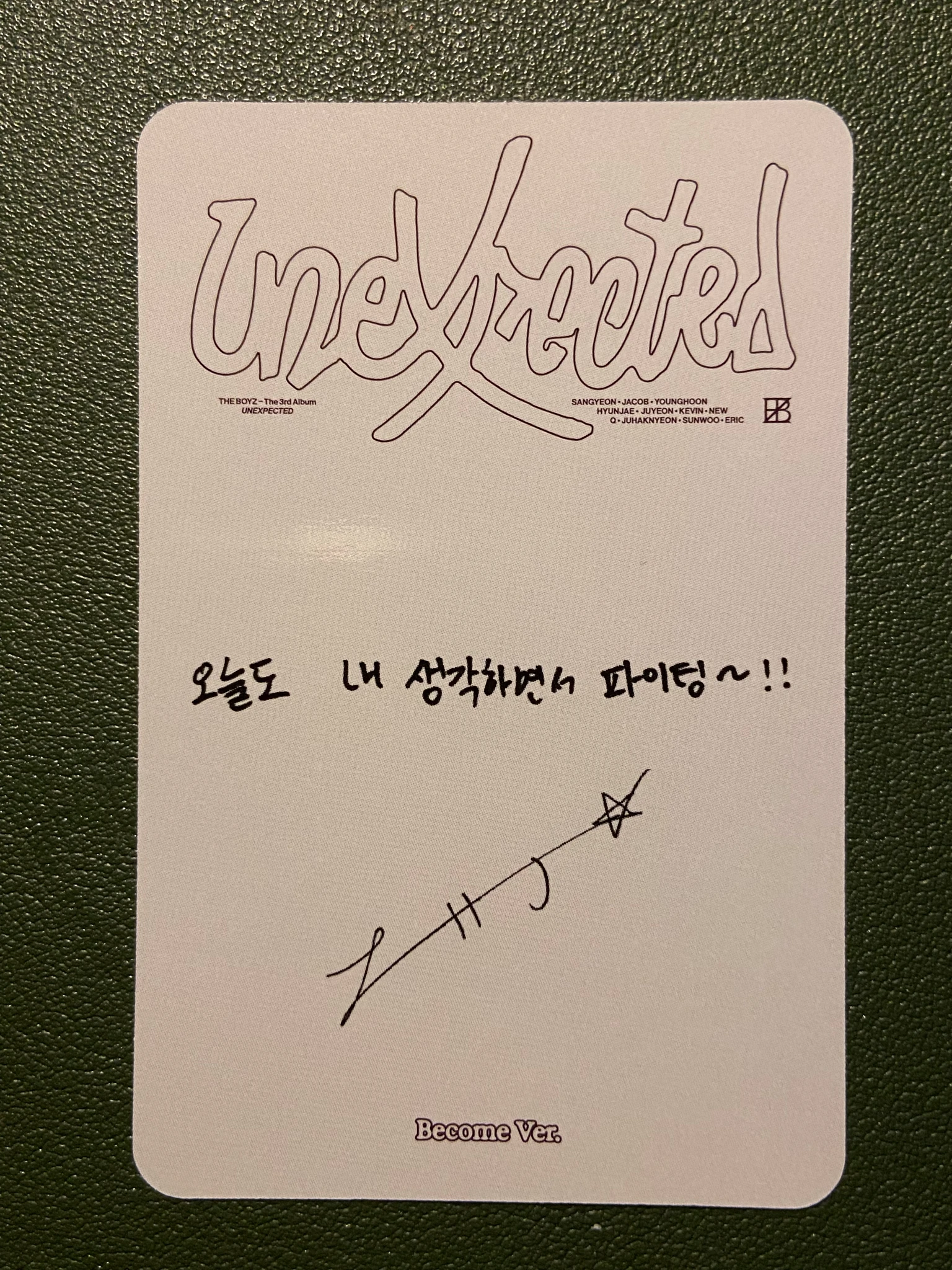 THE BOYZ Hyunjae THE BOYZ - Hyunjae - Unexpected Album become version album photocard listing photo 2