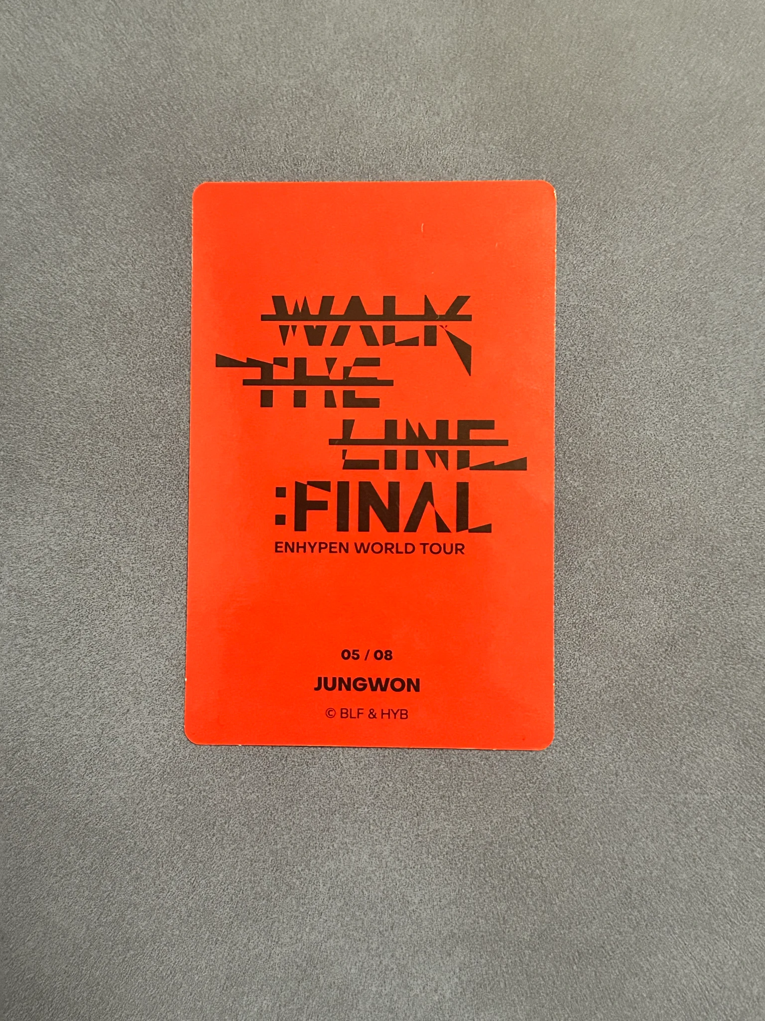 ENHYPEN Jungwon ENHYPEN - Jungwon - 'WALK THE LINE' World Tour Event trading card merch photocard the final listing photo 2