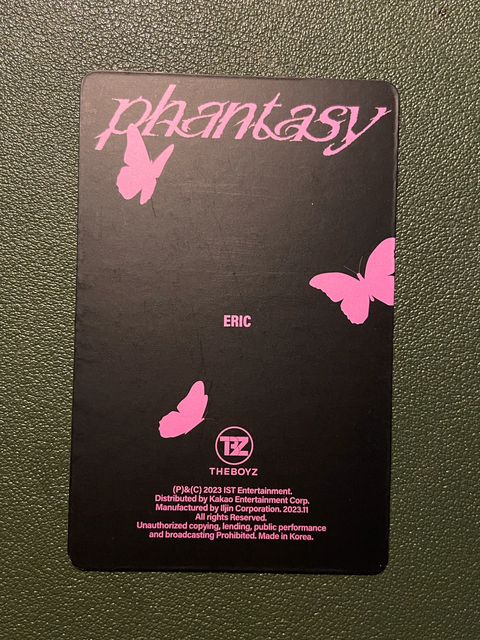 THE BOYZ Eric THE BOYZ - Eric - Phantasy Pt. 2: Sixth Sense Album lenticular daze version listing photo 2