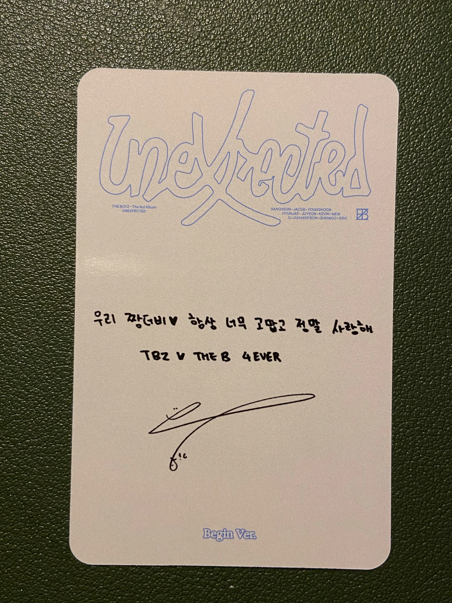 THE BOYZ Eric THE BOYZ - Eric - Unexpected Album begin version album photocard listing photo 2