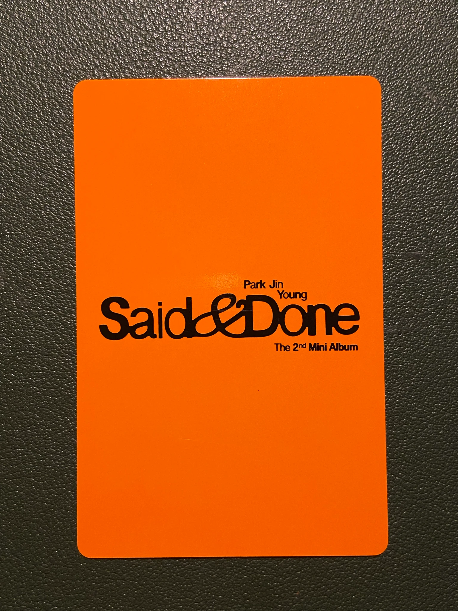GOT7 Jinyoung GOT7 - Jinyoung - Said & Done (Jinyoung Solo) Album album photocard listing photo 2