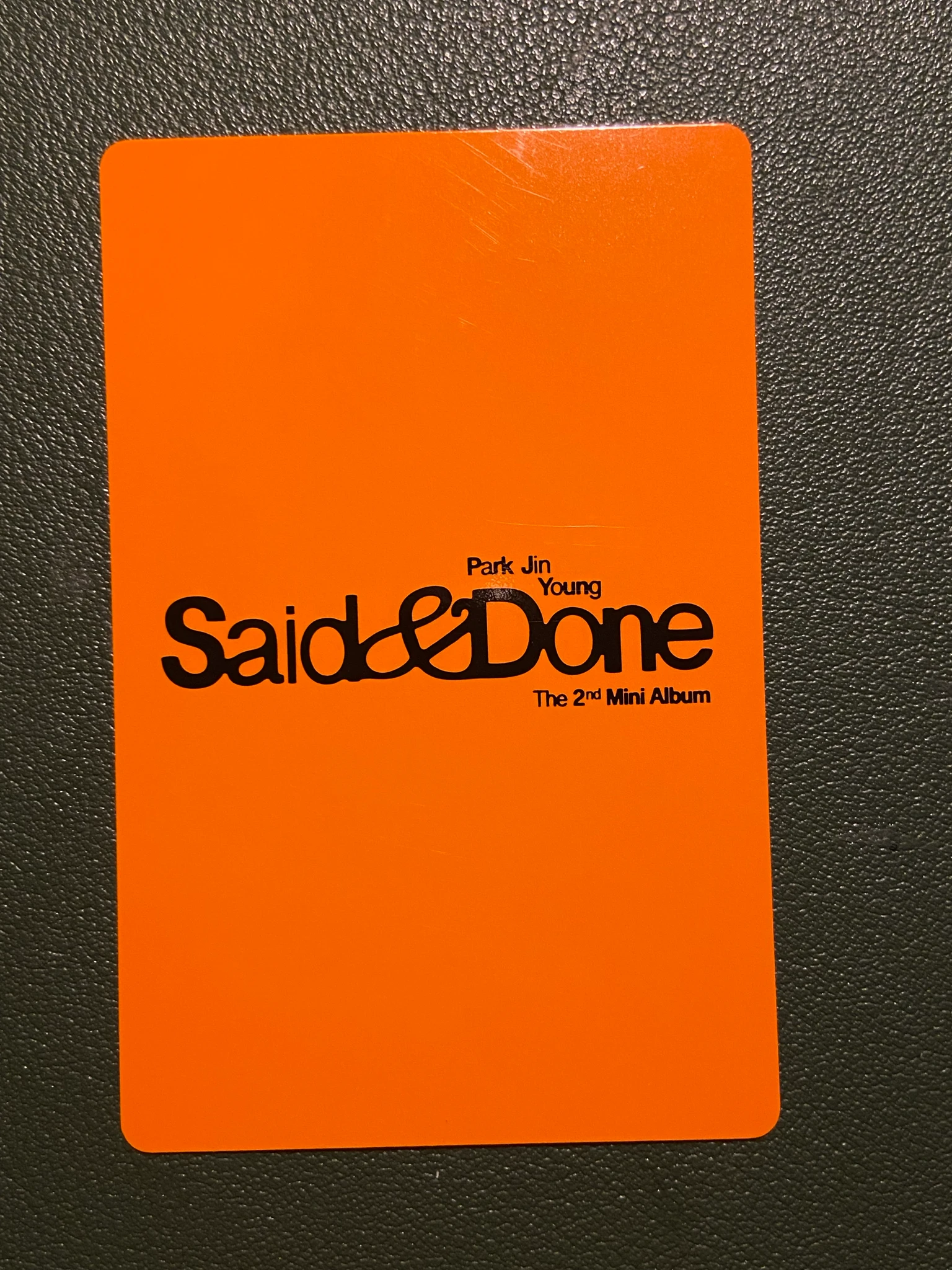 GOT7 Jinyoung GOT7 - Jinyoung - Said & Done (Jinyoung Solo) Album album photocard listing photo 2