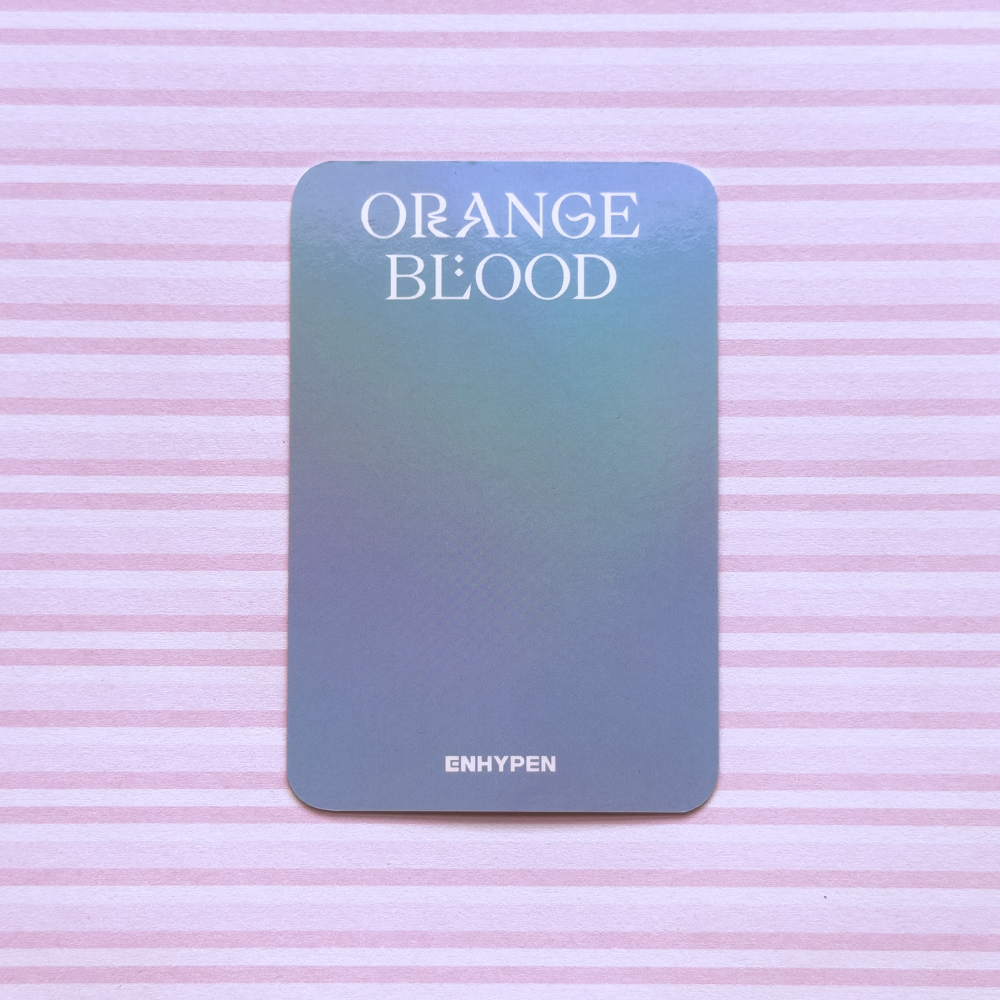 ENHYPEN Jay ENHYPEN - Jay - ORANGE BLOOD Album blue dream media (bdm) holographic (hologram) pre-order benefit (pob) listing photo 2