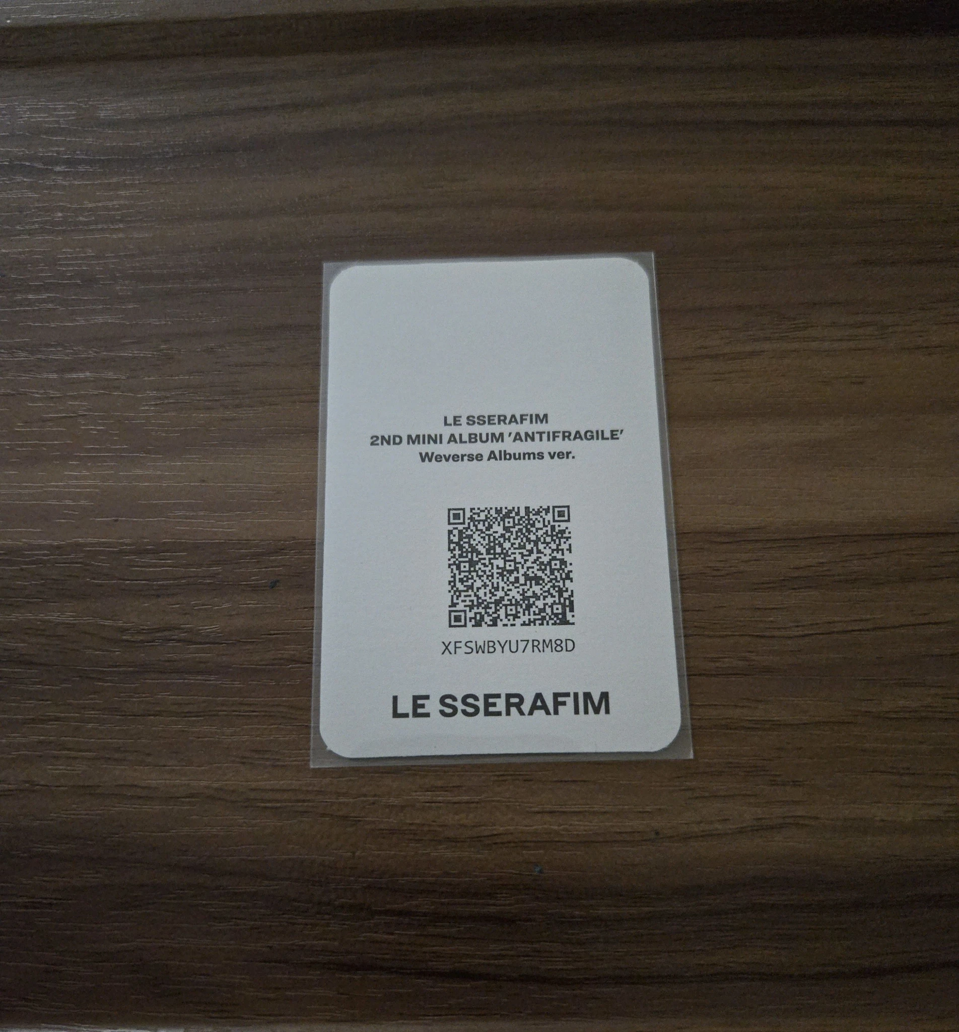 LE SSERAFIM Kazuha LE SSERAFIM - Kazuha - ANTIFRAGILE Album album photocard weverse album version qr card listing photo 2