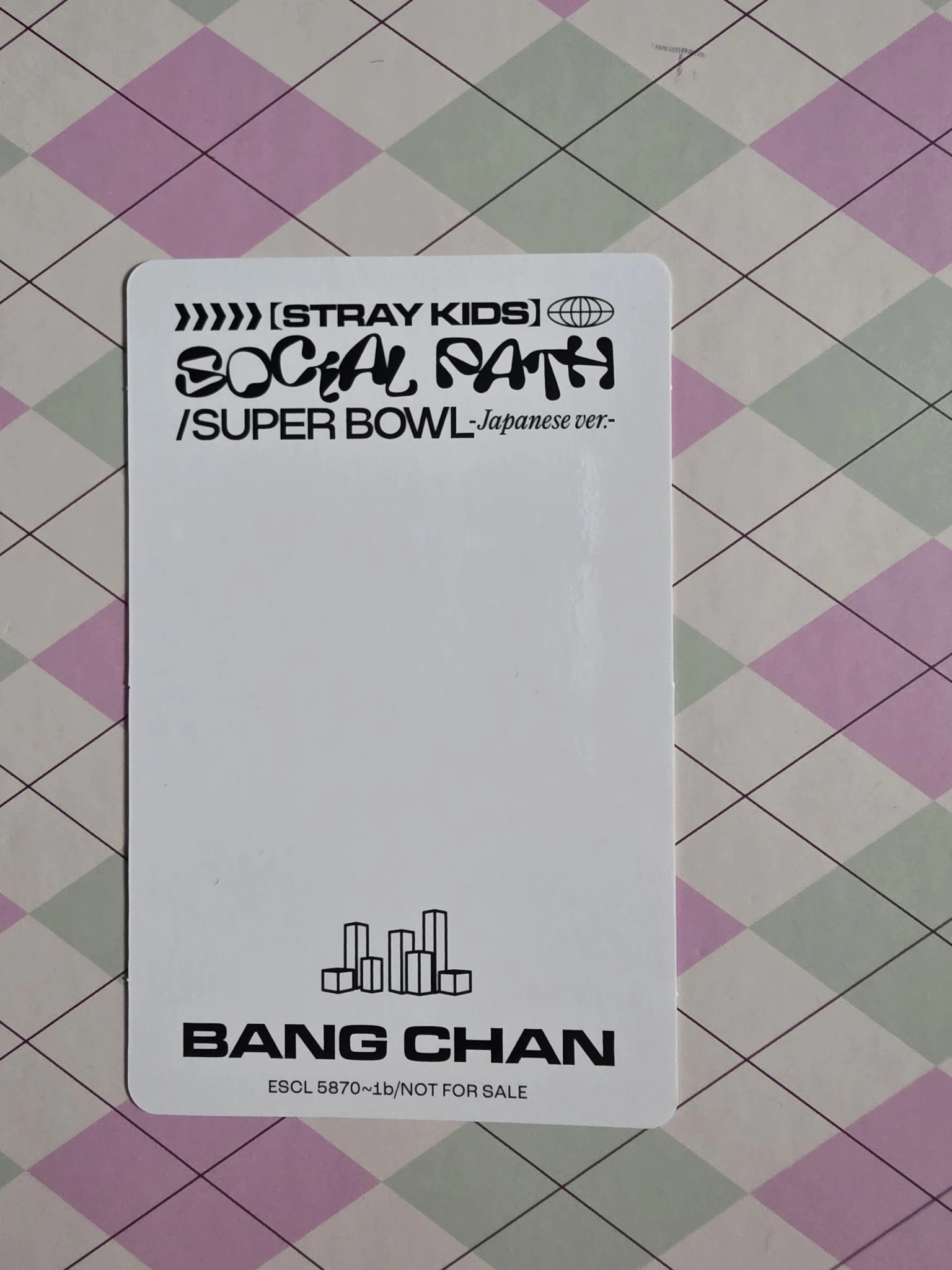 Stray Kids Bang Chan Stray Kids - Bang Chan - Social Path Album album photocard limited version A version listing photo 2