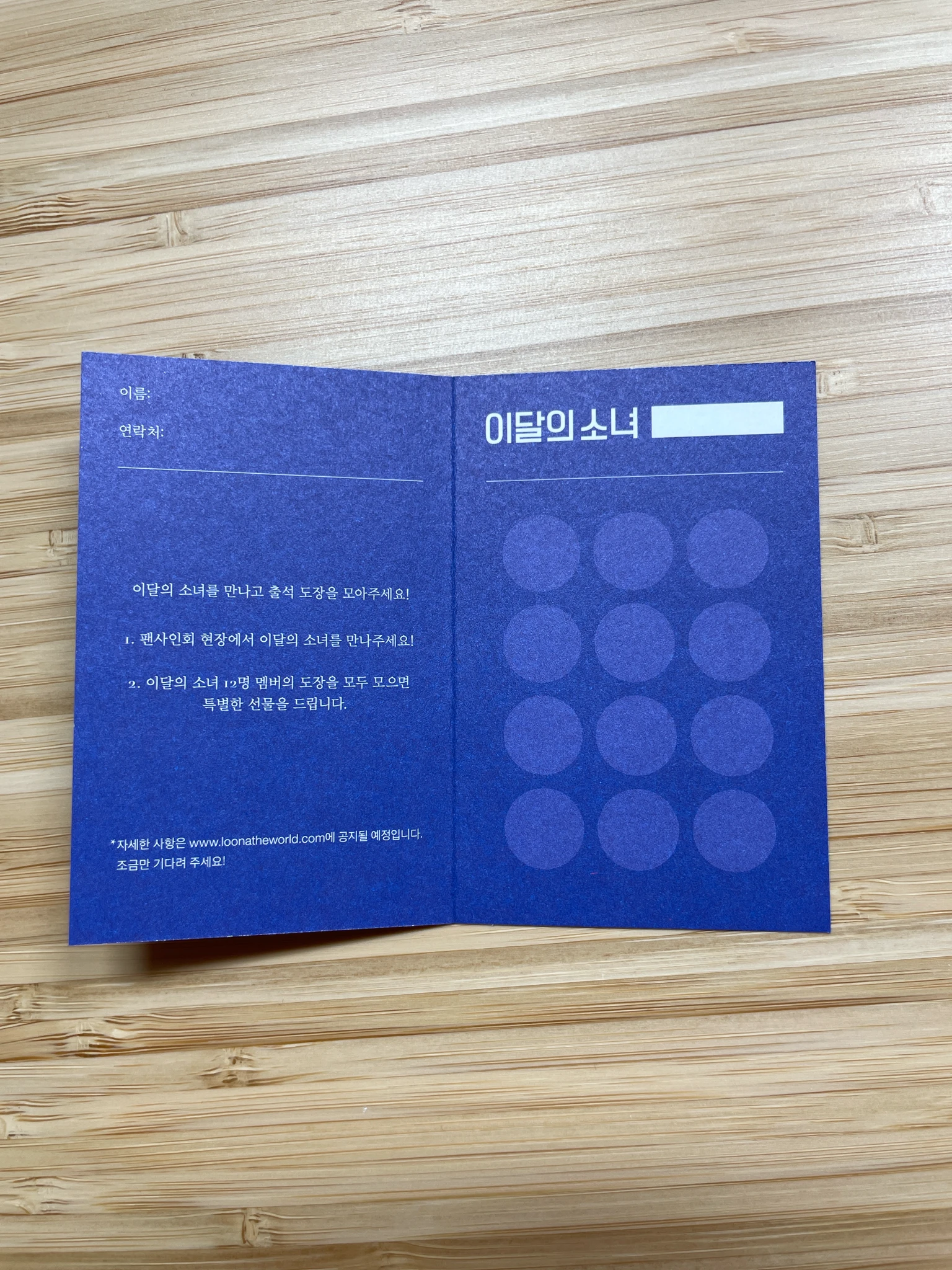 LOONA JinSoul LOONA - Jinsoul - JinSoul Album attendance card first press only loona loona solo jinsoul album photocard listing photo 2