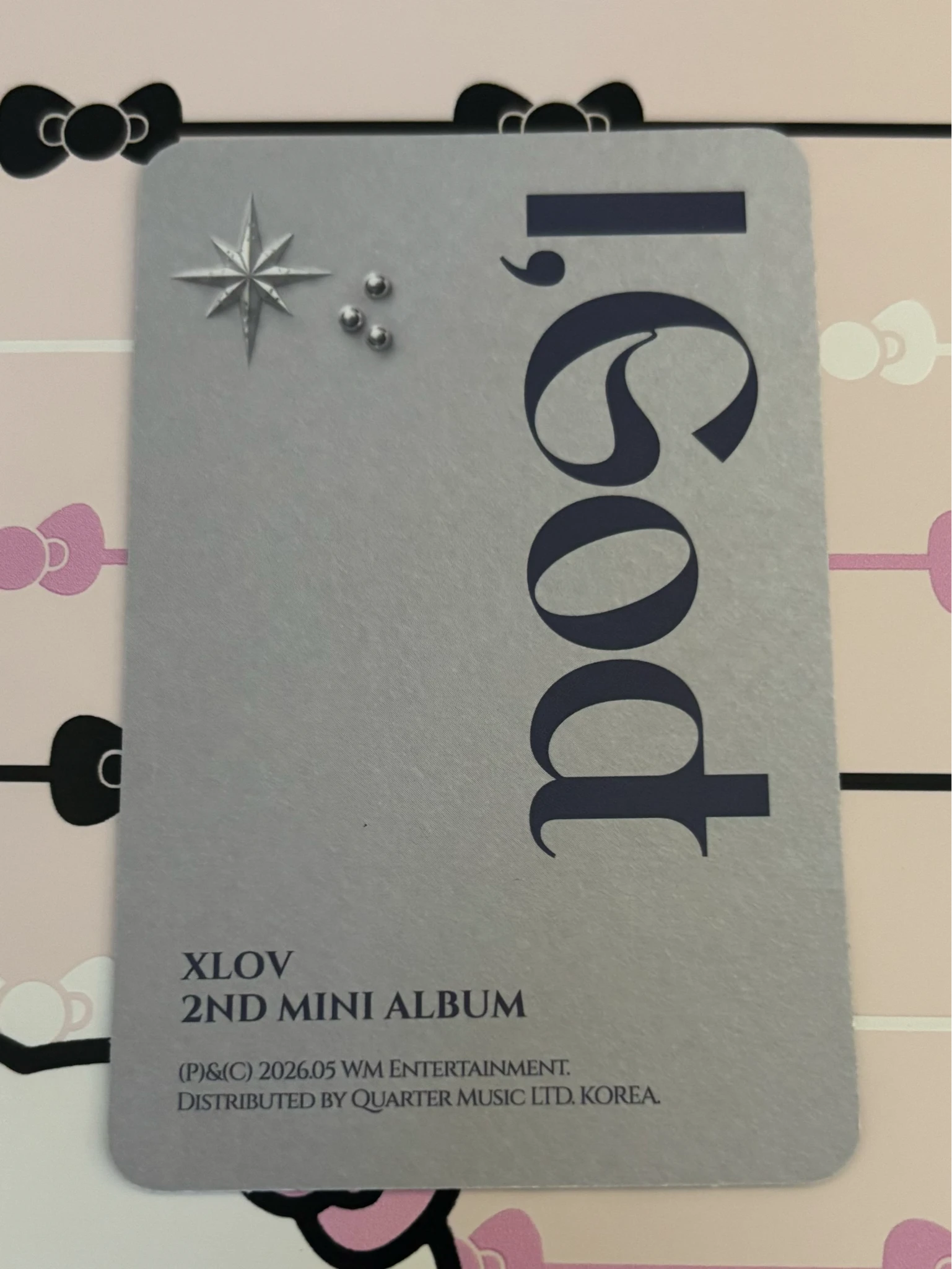 XLOV Wumuti XLOV - Wumuti - I, God Album i version album photocard listing photo 2