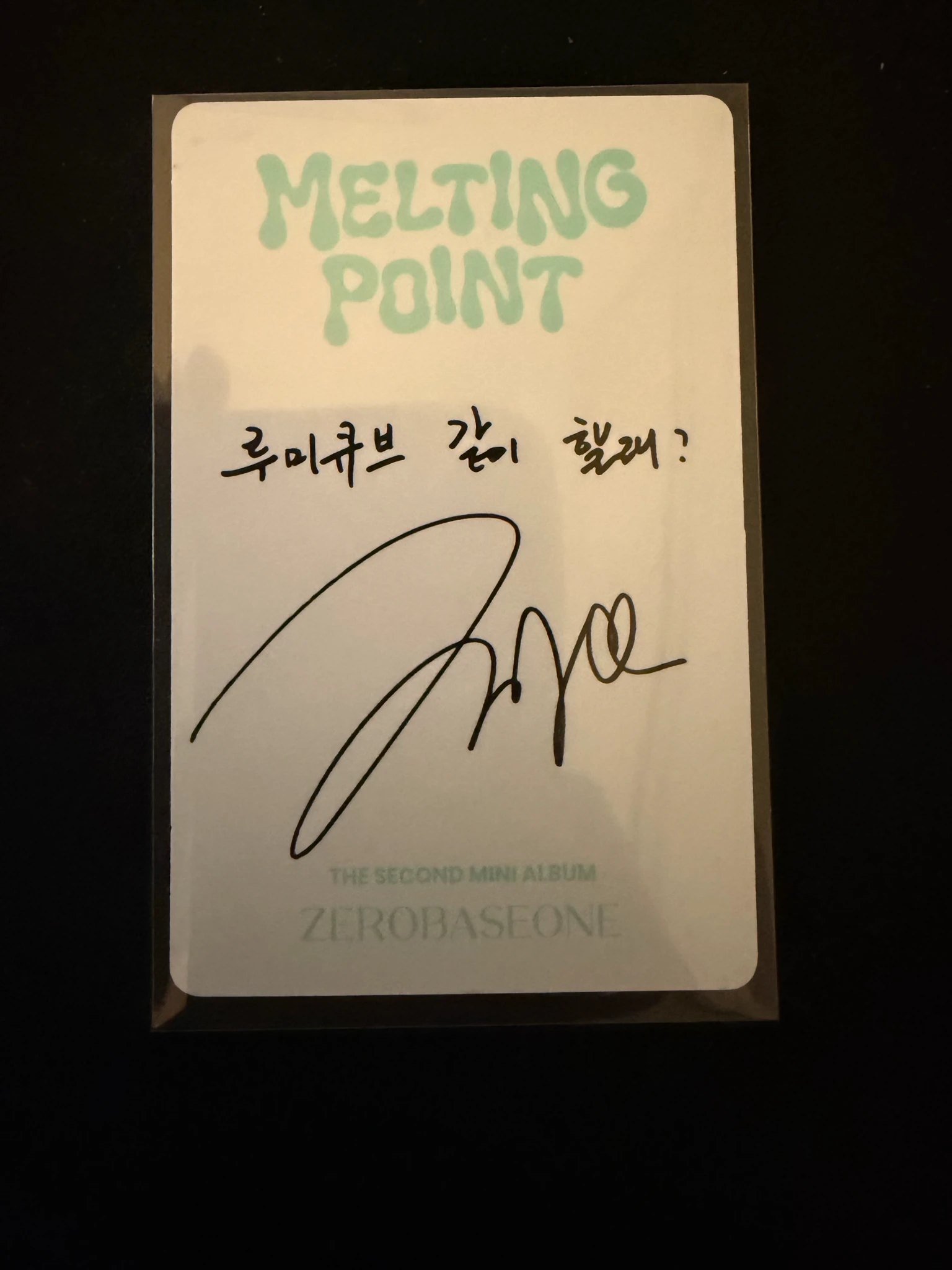 ZEROBASEONE Hao ZEROBASEONE - Hao - Melting Point Album album photocard mystery version B version listing photo 2