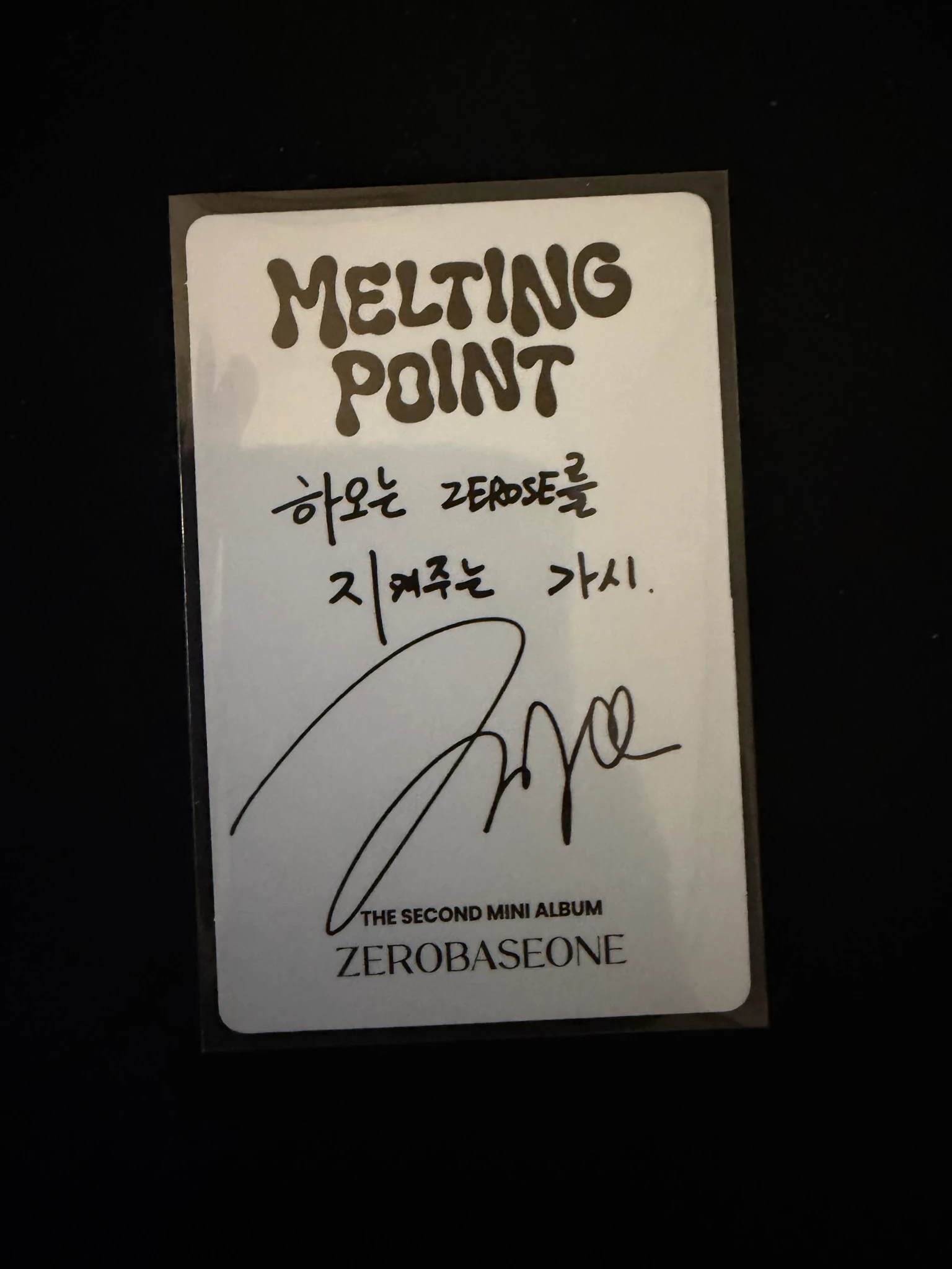 ZEROBASEONE Hao ZEROBASEONE - Hao - Melting Point Album loyalty version B version album photocard listing photo 2