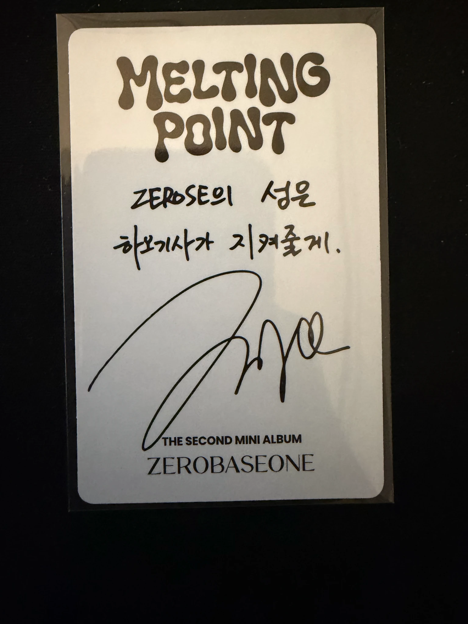ZEROBASEONE Hao ZEROBASEONE - Hao - Melting Point Album album photocard loyalty version A version listing photo 2