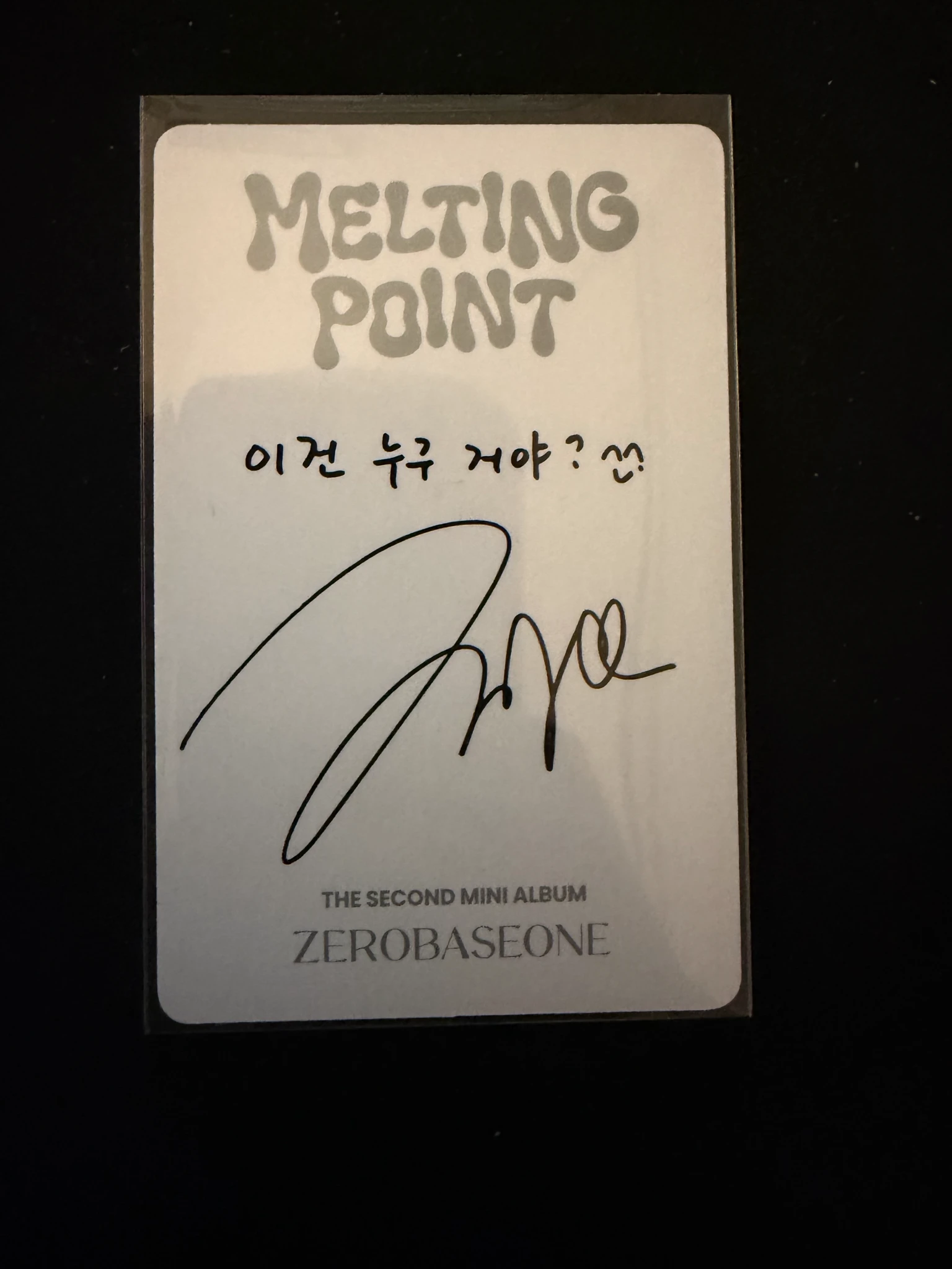ZEROBASEONE Hao ZEROBASEONE - Hao - Melting Point Album digipack version album photocard B version listing photo 2