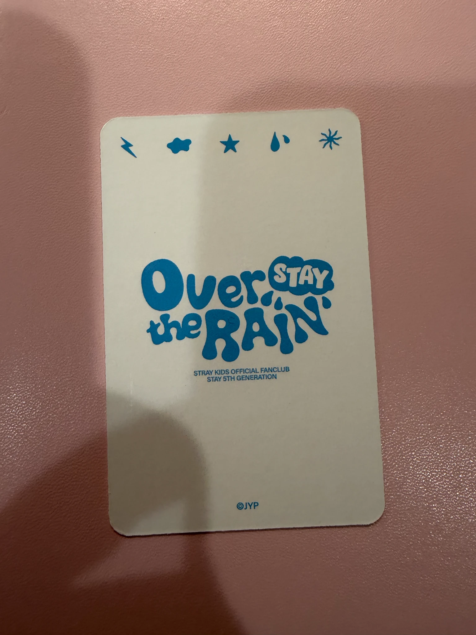Stray Kids Bang Chan Stray Kids - Bang Chan - STAY Over The Rain Official Fan Club 5th Gen Other photocard set listing photo 2