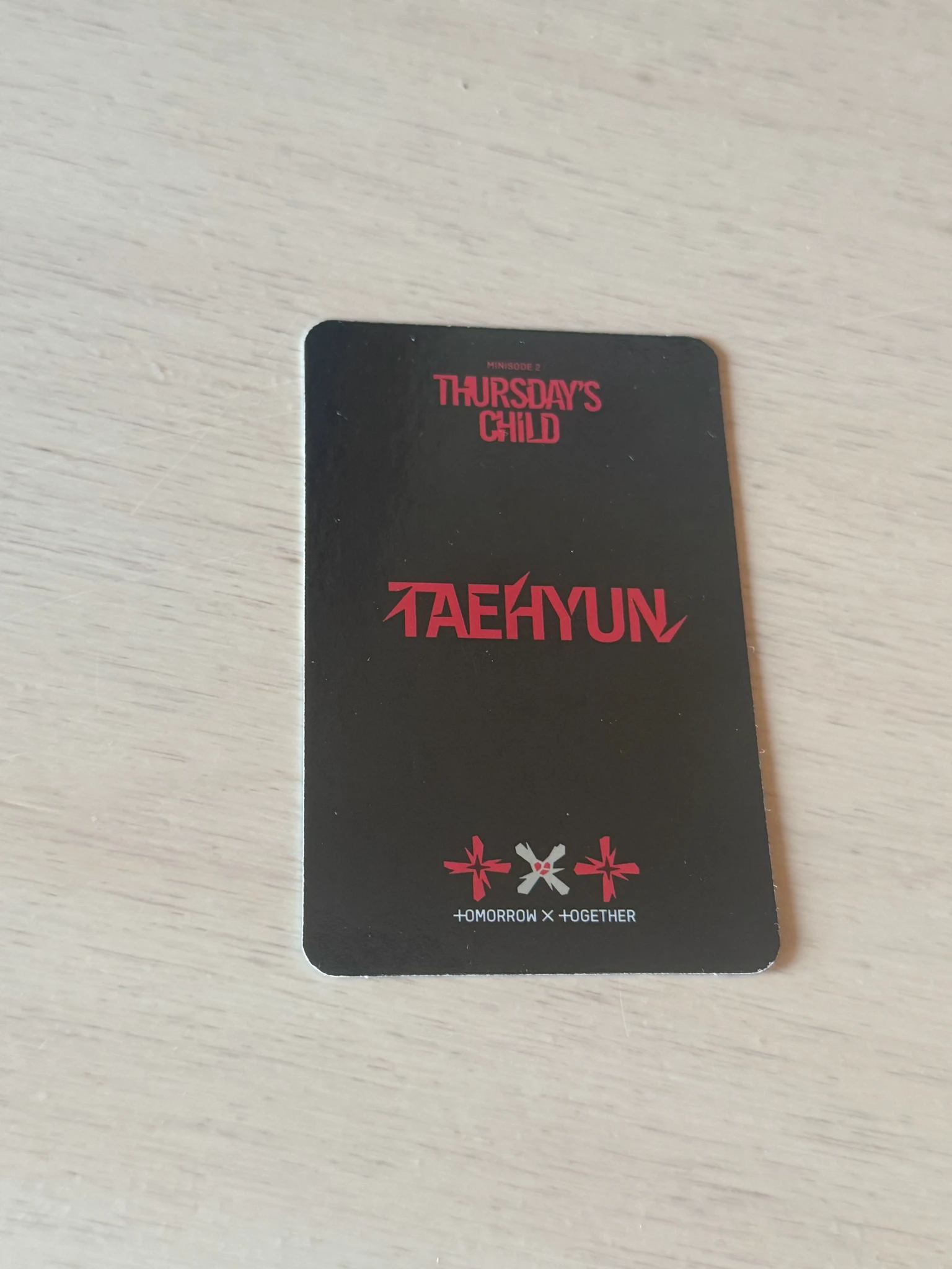 TOMORROW X TOGETHER Taehyun TOMORROW X TOGETHER - Taehyun - Minisode 2: Thursday's Child Album album photocard hate ver. listing photo 2