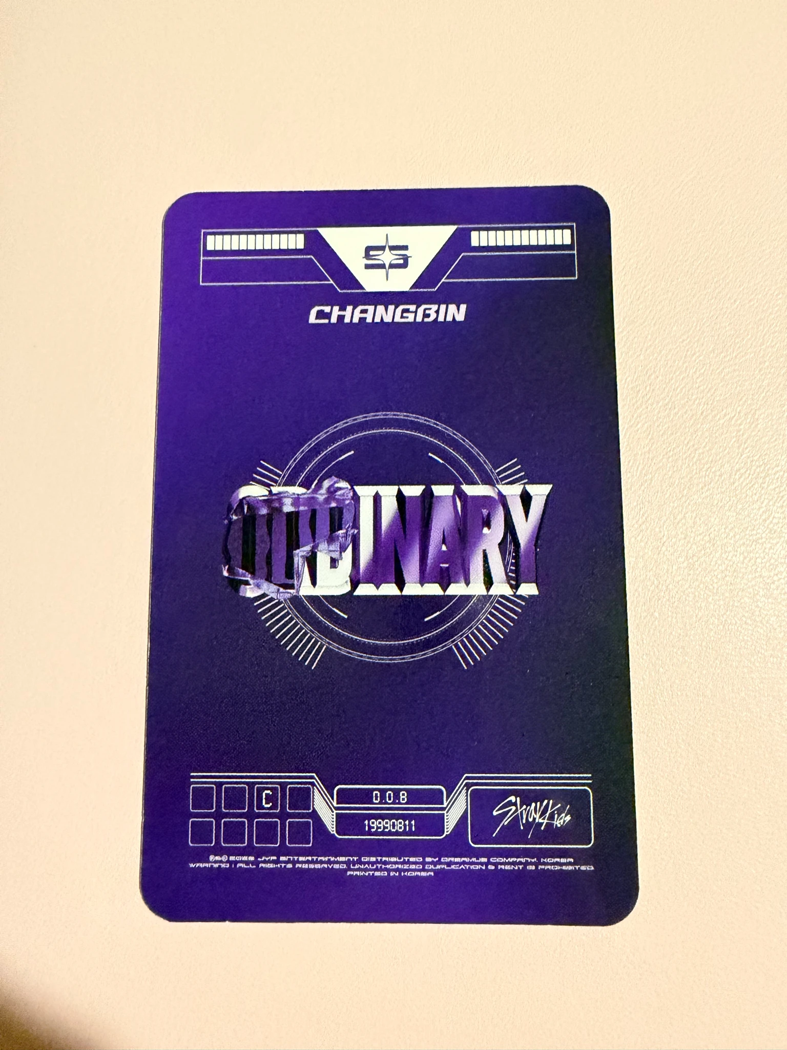 Stray Kids Changbin Stray Kids - Changbin - Oddinary Album album photocard jewel case version listing photo 2