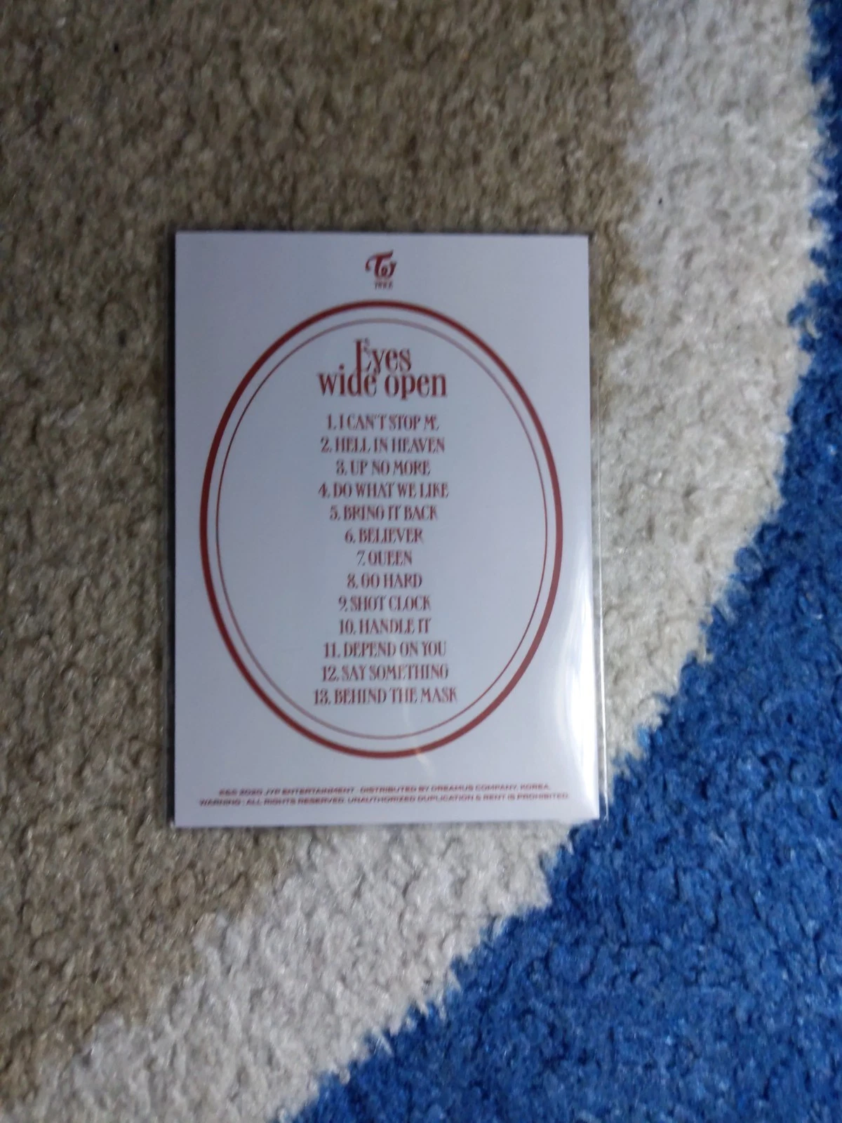 TWICE TWICE - Eyes Wide Open Album holographic (hologram) the most card pre-order benefit (pob) listing photo 2