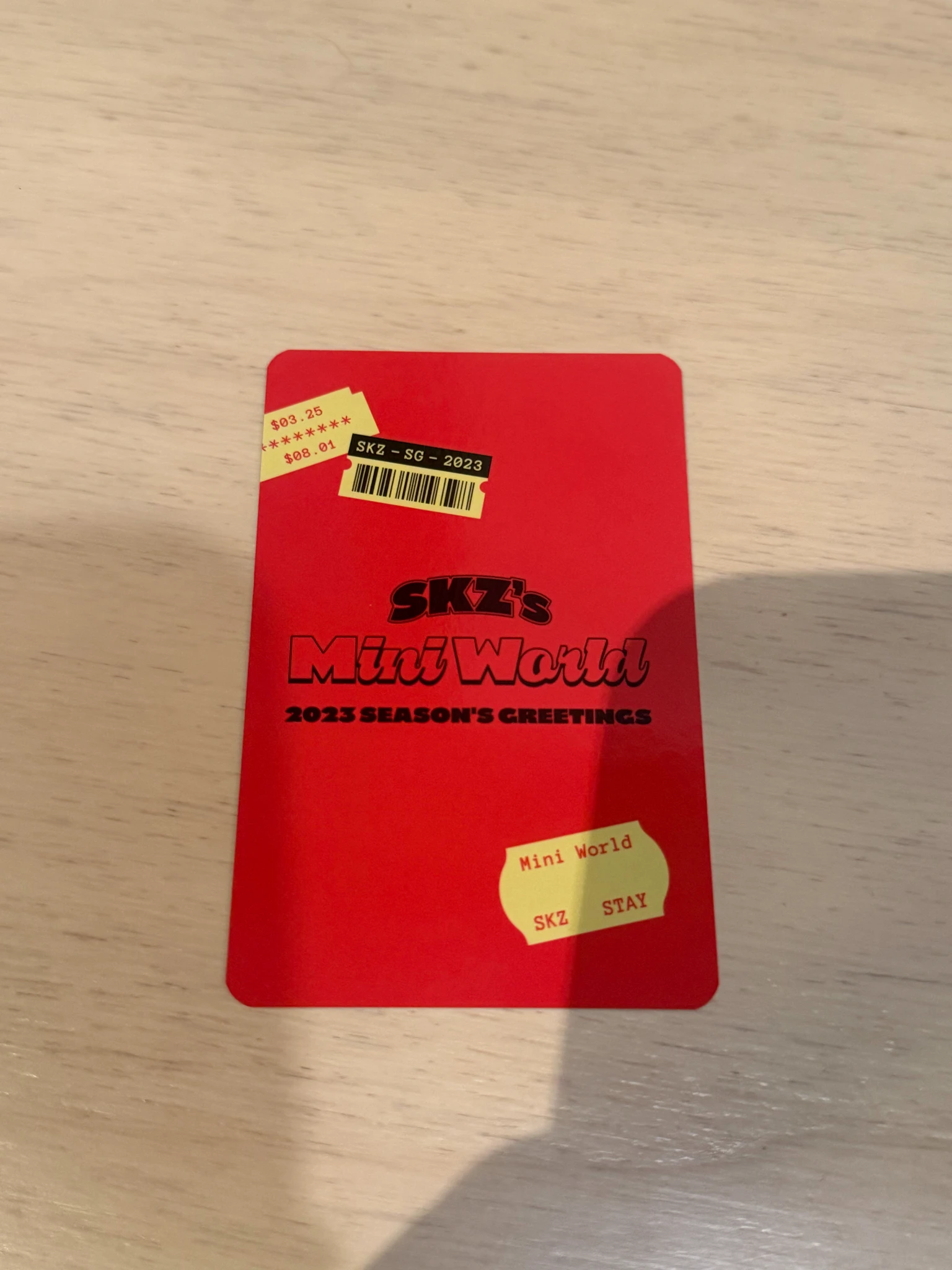 Stray Kids Changbin Stray Kids - Changbin - 2023 Season's Greetings - SKZ's Mini World Other photocard set selfie version listing photo 2