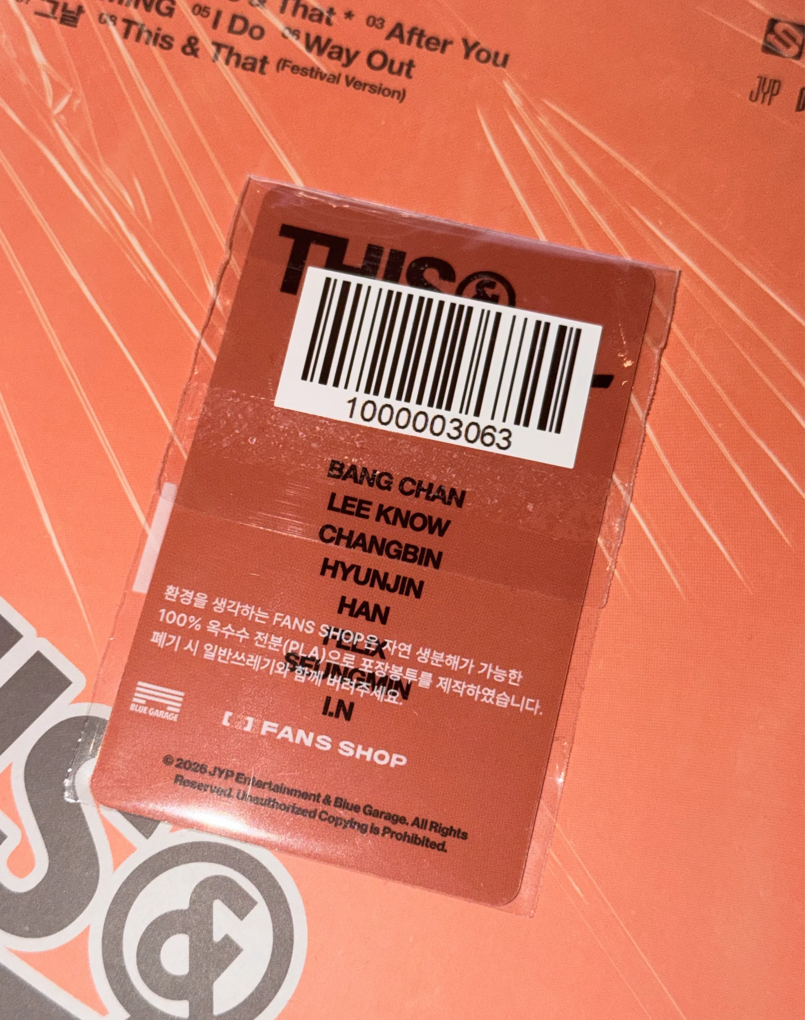 Stray Kids Changbin Stray Kids - Changbin - THIS & THAT Album jyp/fans shop lucky draw (LD) round 2 listing photo 2