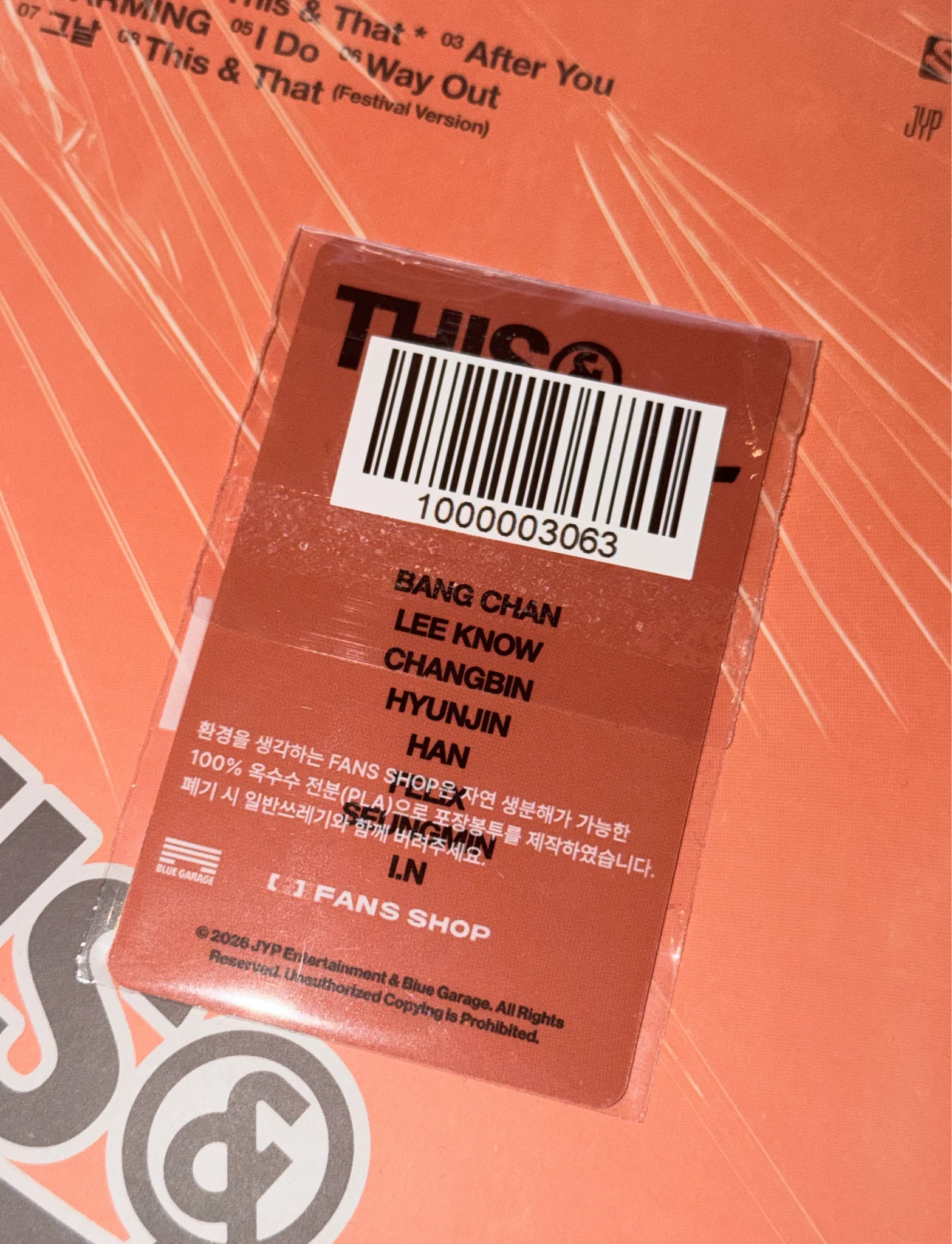 Stray Kids Felix Stray Kids - Felix - THIS & THAT Album jyp/fans shop lucky draw (LD) online & version listing photo 2