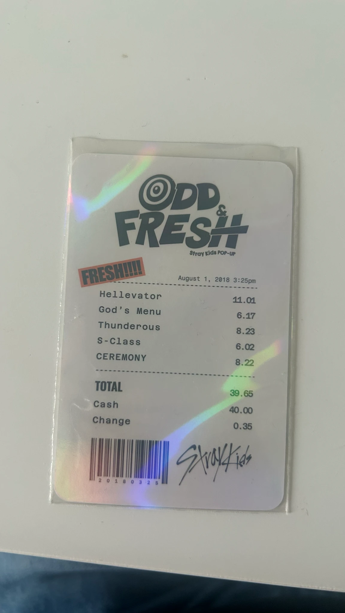 Stray Kids Lee Know Stray Kids - Lee Know - Odd & Fresh Pop-Up Store Event offline merch photocard photocard set purchase benefit A version listing photo 2