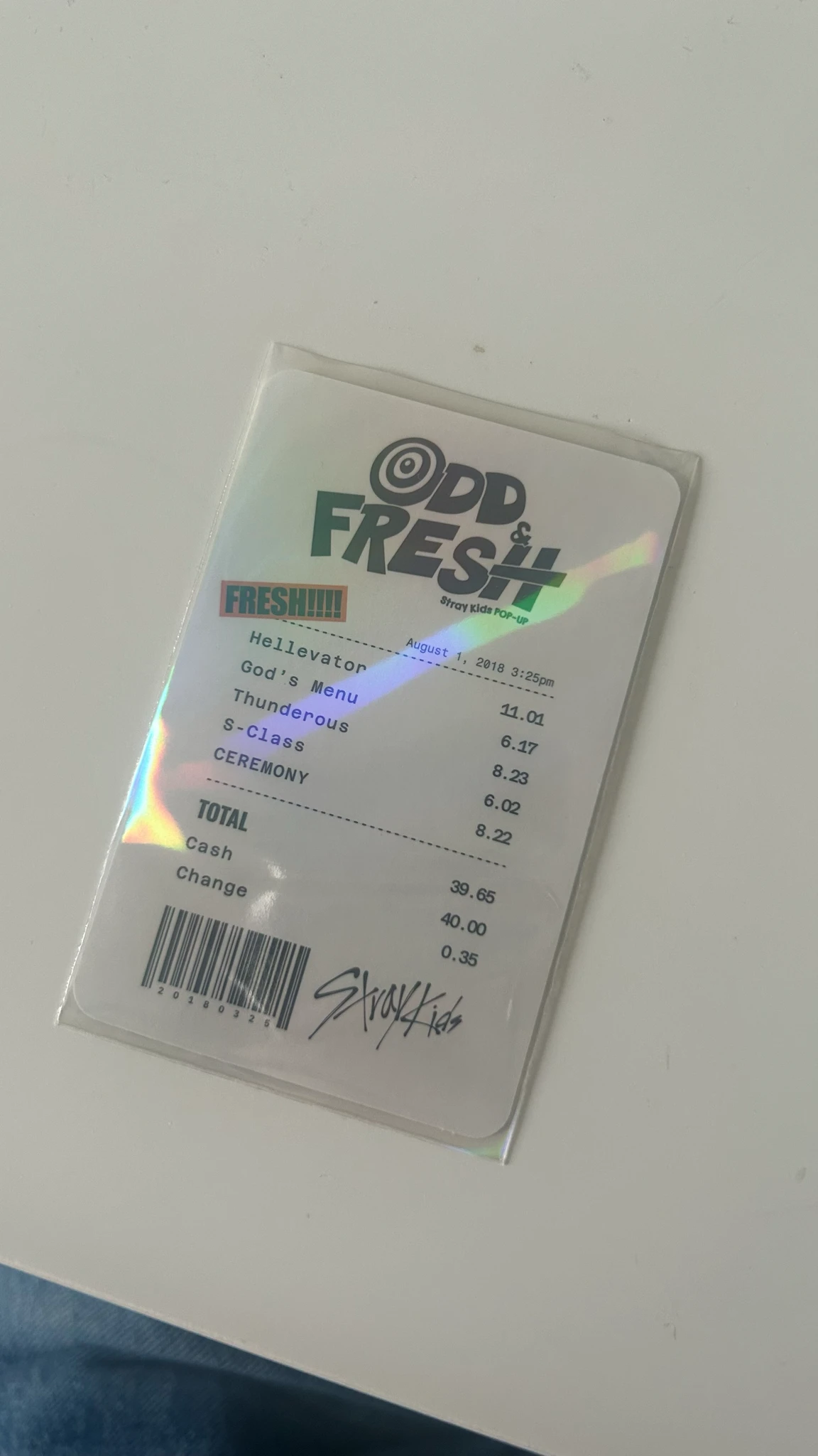 Stray Kids Bang Chan Stray Kids - Bang Chan - Odd & Fresh Pop-Up Store Event pob (pre-order benefit) pop-up offline listing photo 2