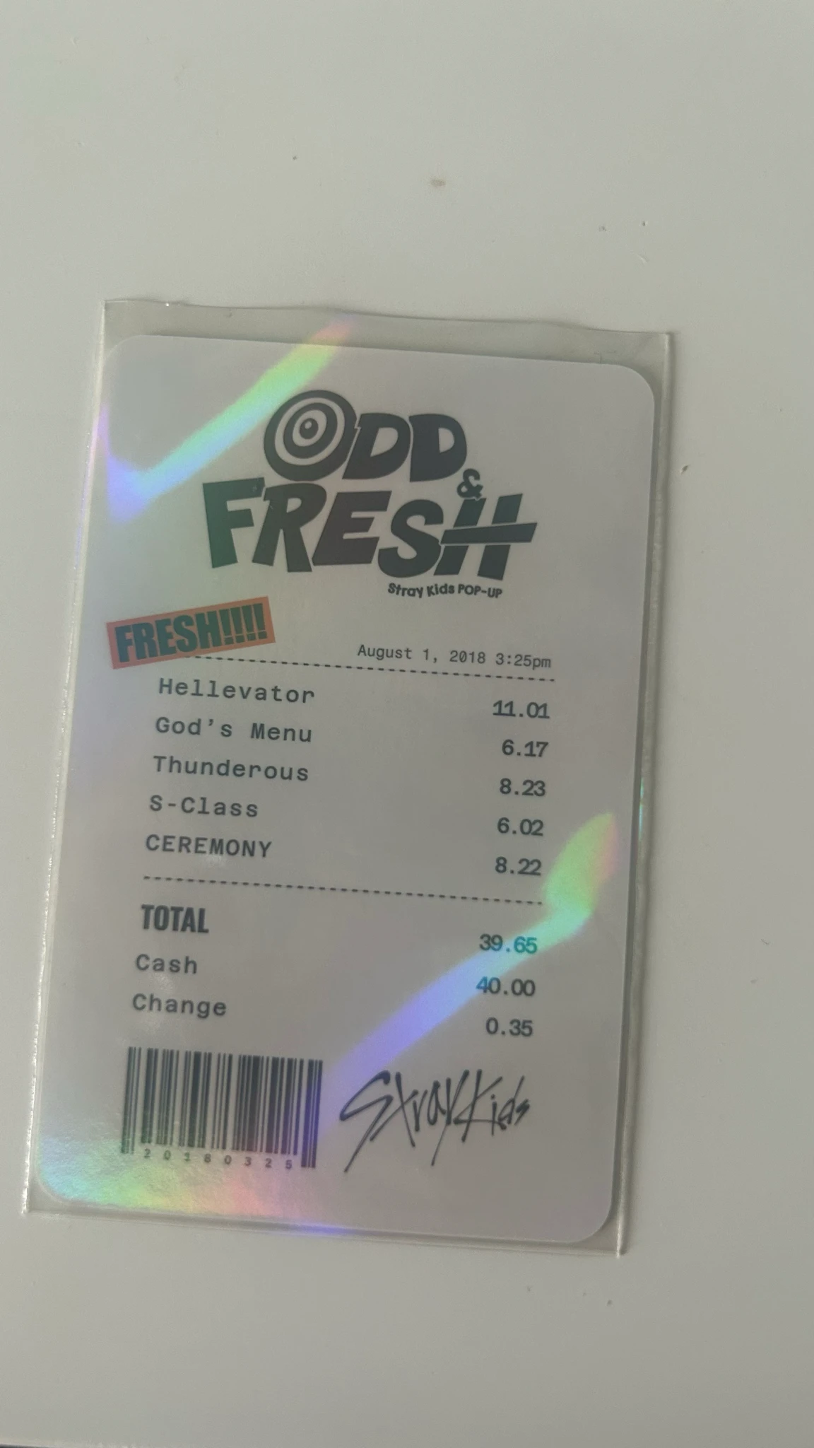 Stray Kids Changbin Stray Kids - Changbin - Odd & Fresh Pop-Up Store Event pop-up pob (pre-order benefit) offline listing photo 2