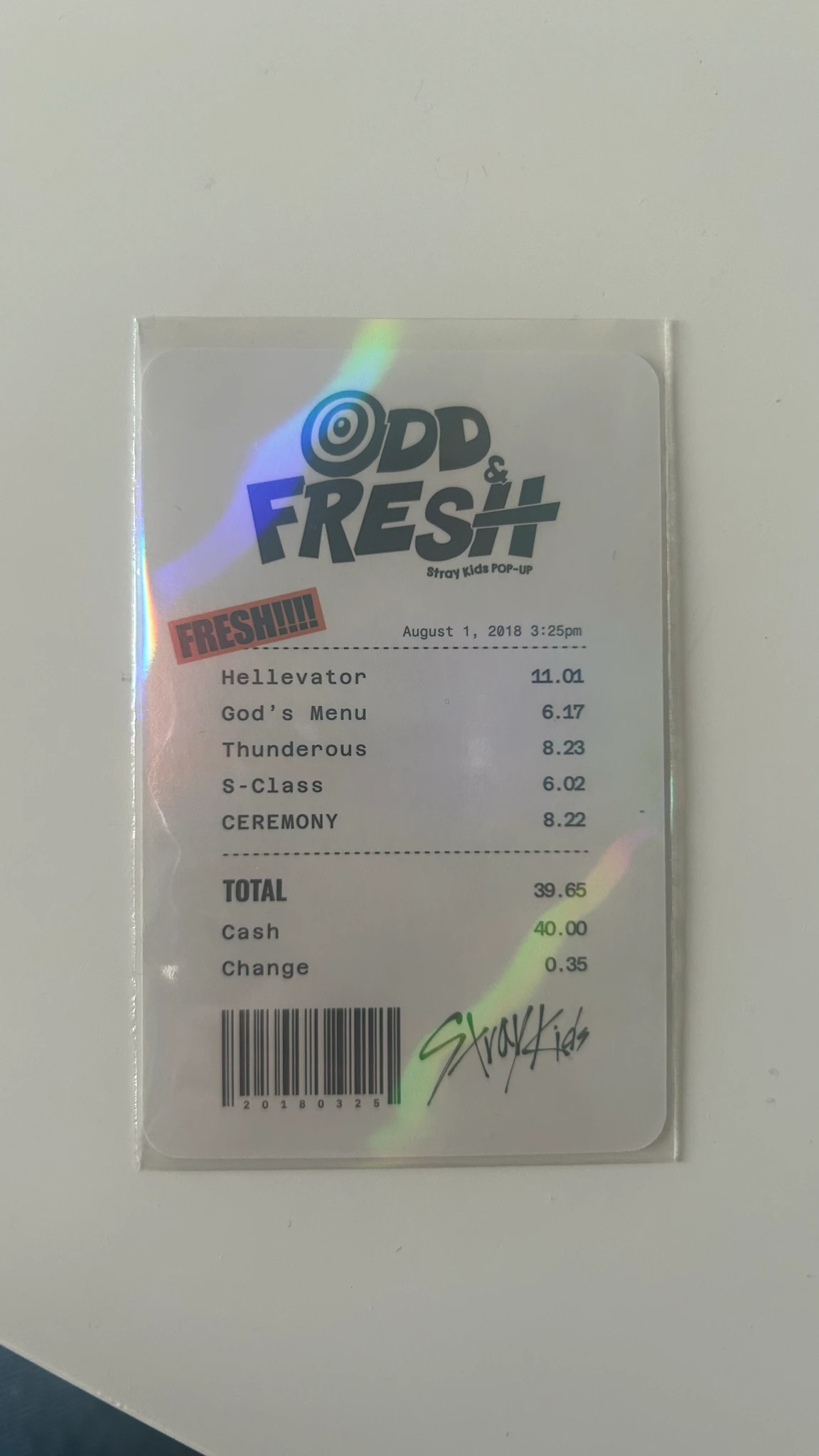Stray Kids Hyunjin Stray Kids - Hyunjin - Odd & Fresh Pop-Up Store Event offline pob (pre-order benefit) pop-up listing photo 2