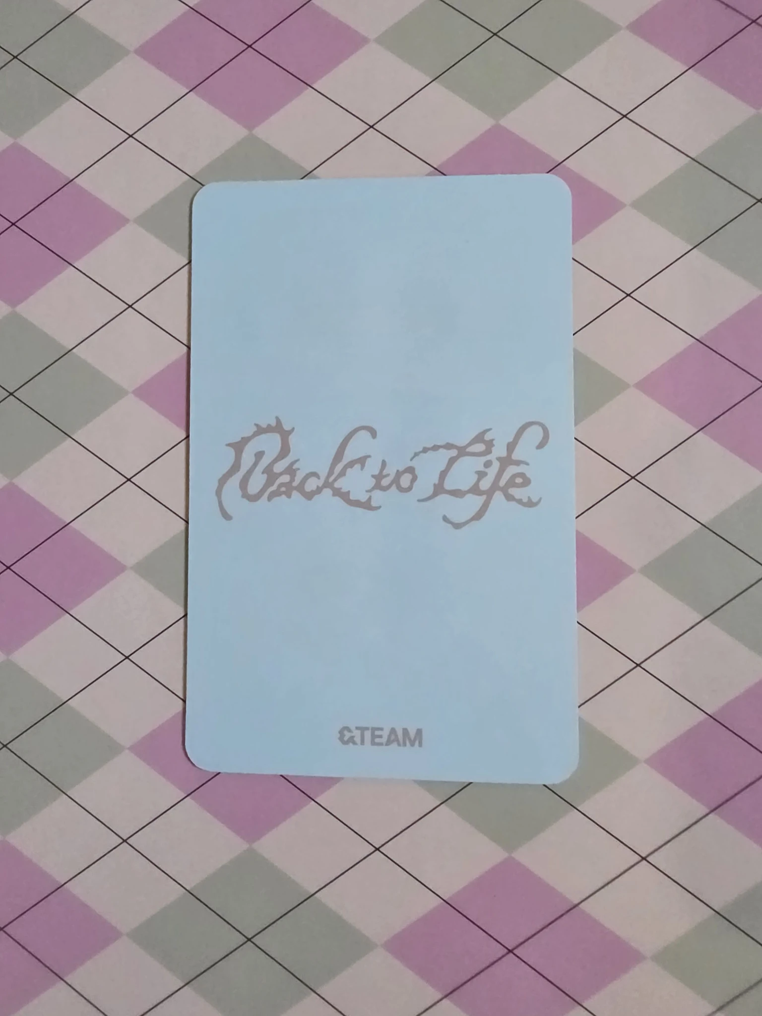 &TEAM Nicholas &TEAM - Nicholas - Back to Life  Album album photocard gaze version B version listing photo 2