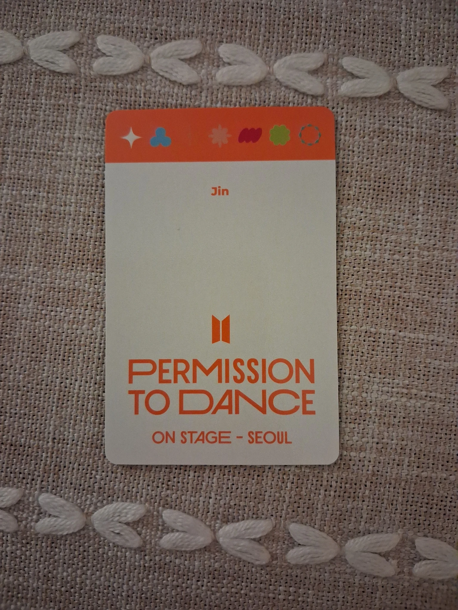 BTS Jin BTS - Jin - Permission To Dance On Stage - Seoul Other photocard set listing photo 2