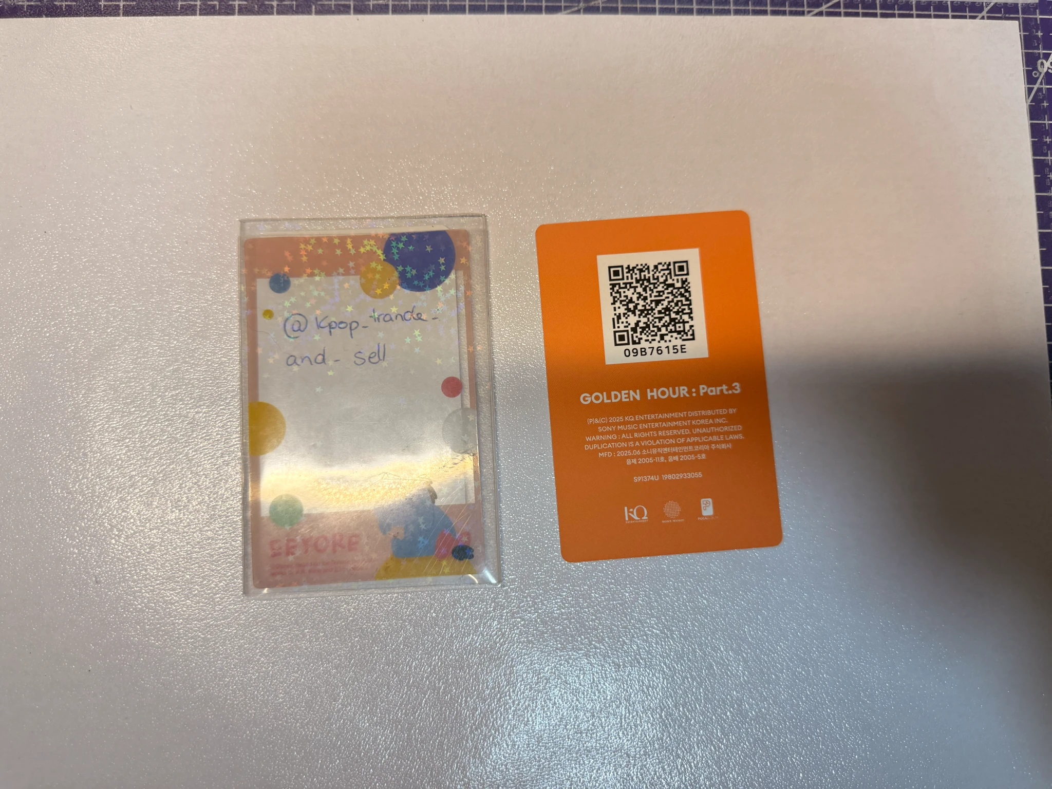 ATEEZ Yeosang ATEEZ - Yeosang - Golden Hour : Part.3 Album poca album qr ver. 2 listing photo 2