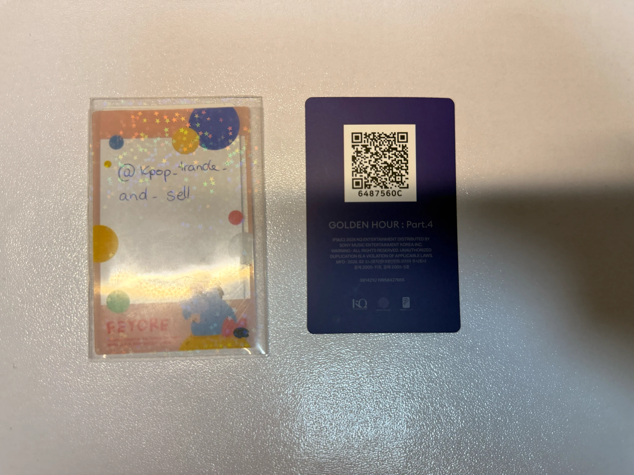 ATEEZ Jongho ATEEZ - Jongho - GOLDEN HOUR : Part.4 Album qr card A version poca album album photocard listing photo 2