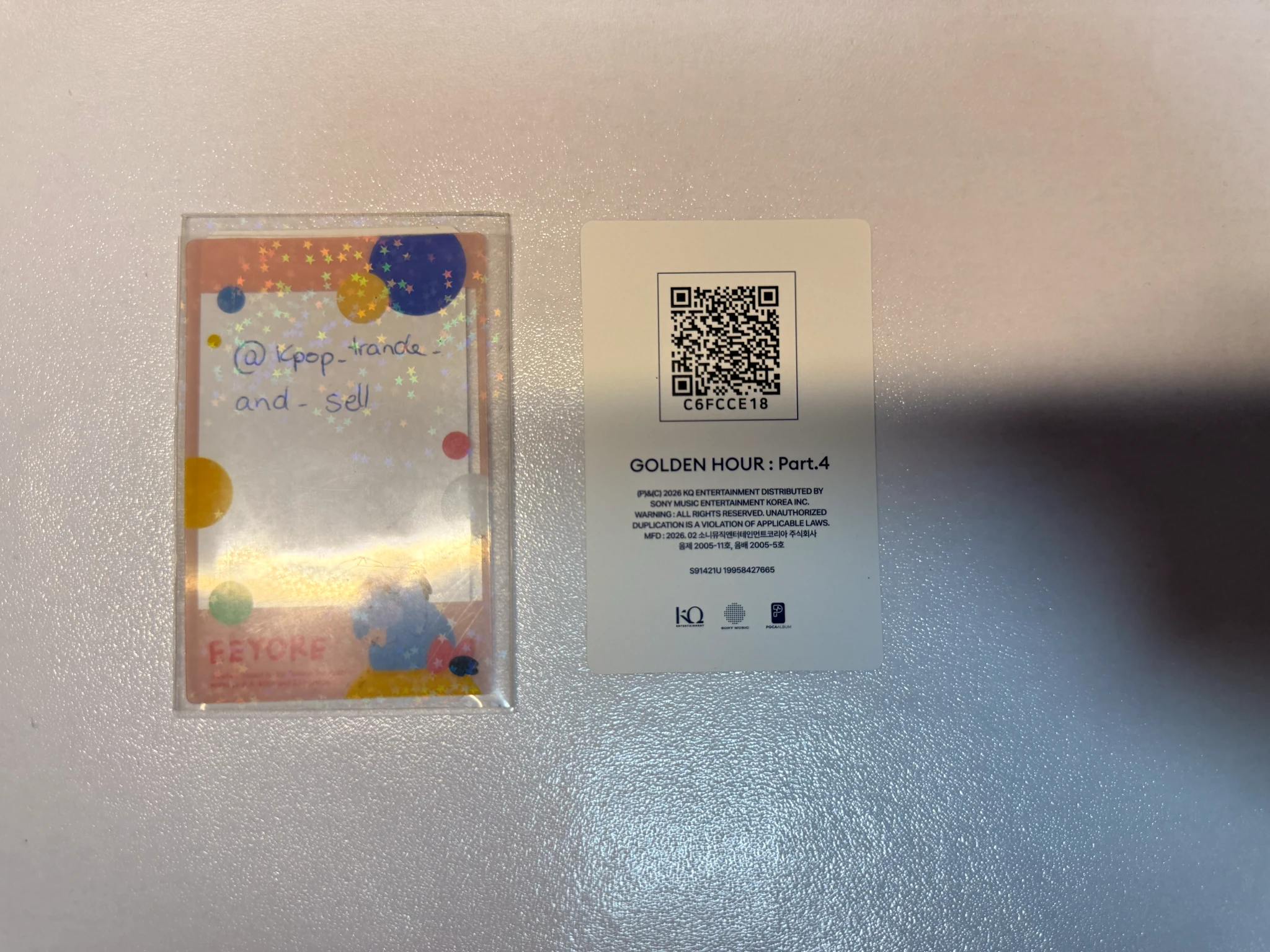 ATEEZ Yeosang ATEEZ - Yeosang - Golden Hour : Part.4 Album qr card album photocard poca album diary version listing photo 2